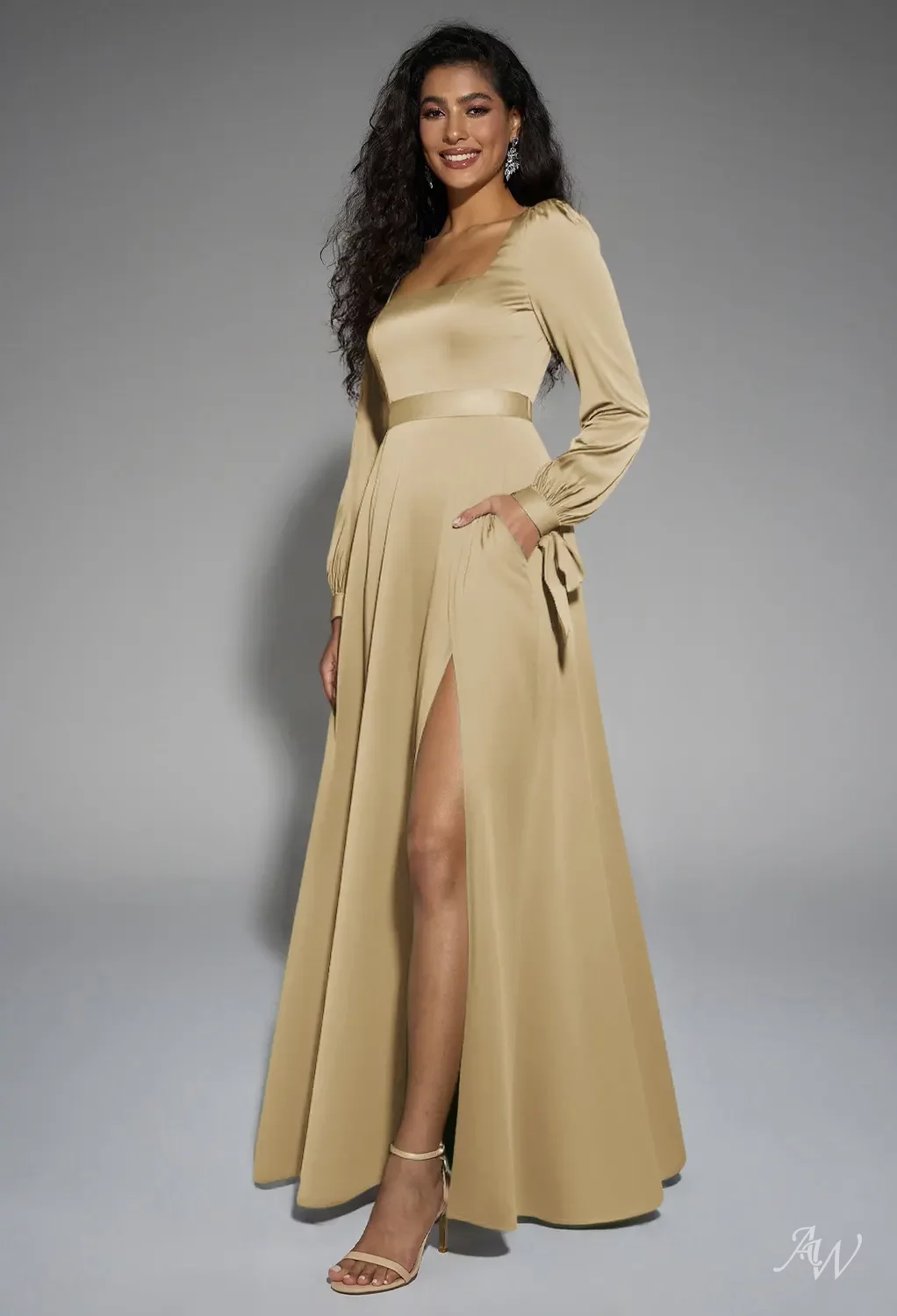 golden rose dresses Fancy High-Neck Babydoll Short Homecoming Dress