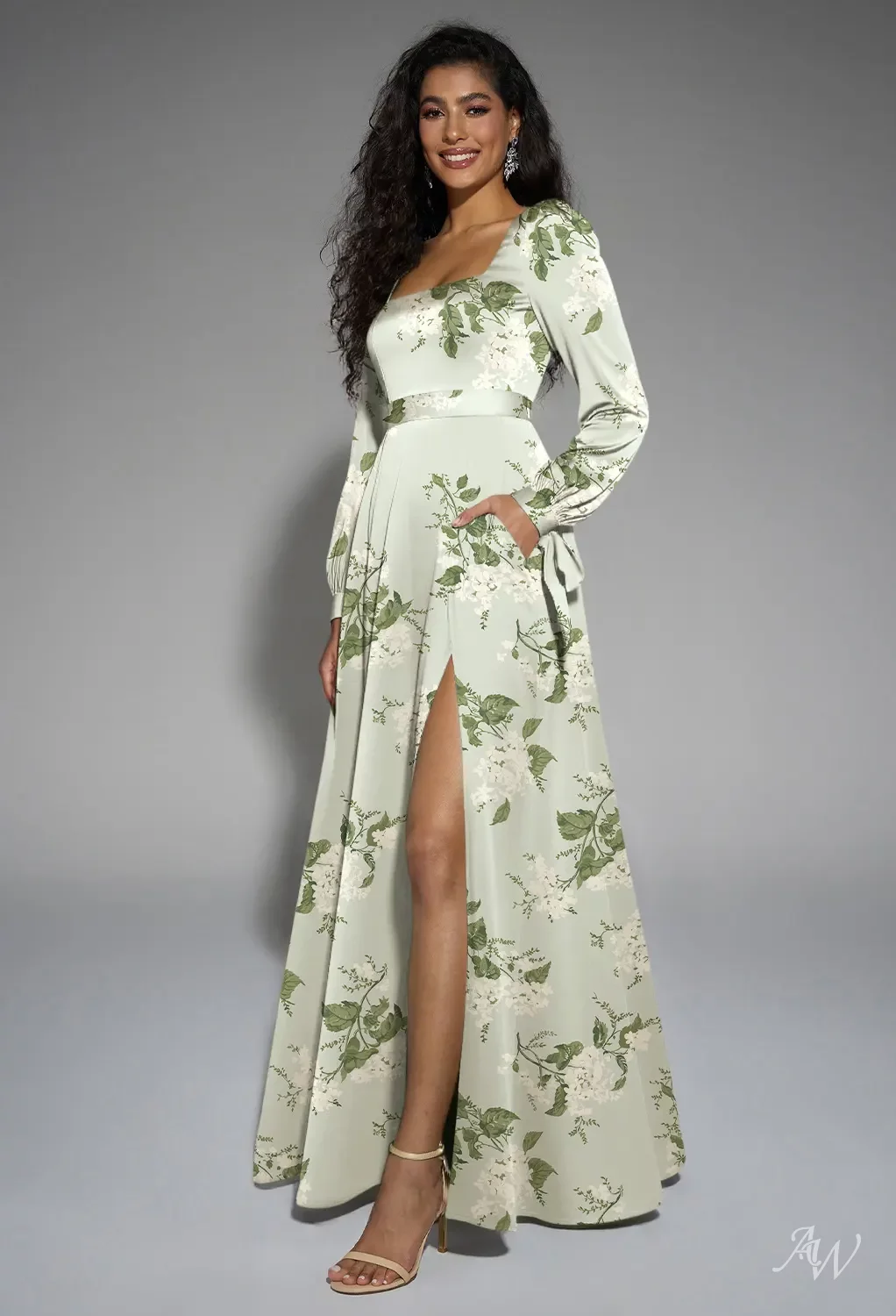open lace back dress Elegant One-Shoulder Formal Gowns Single Long Sleeve Party Dresses – Rosymae