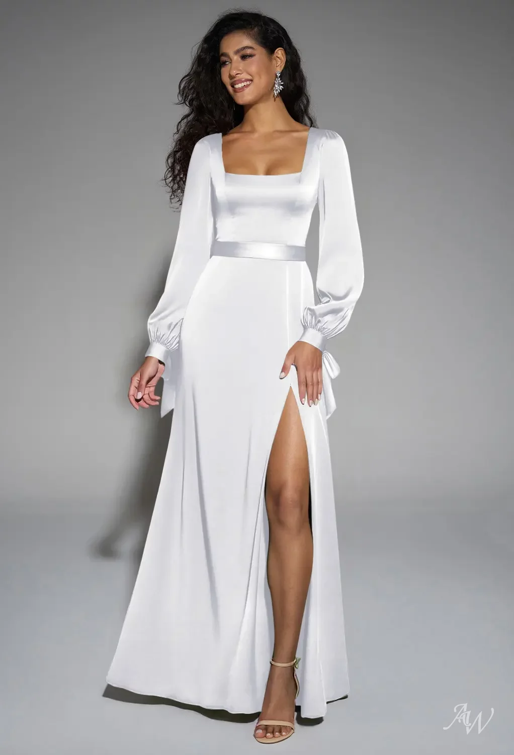women's long sleeve white dress Chase Your Bliss Long Sleeve Twist Bust Bodycon Dress White