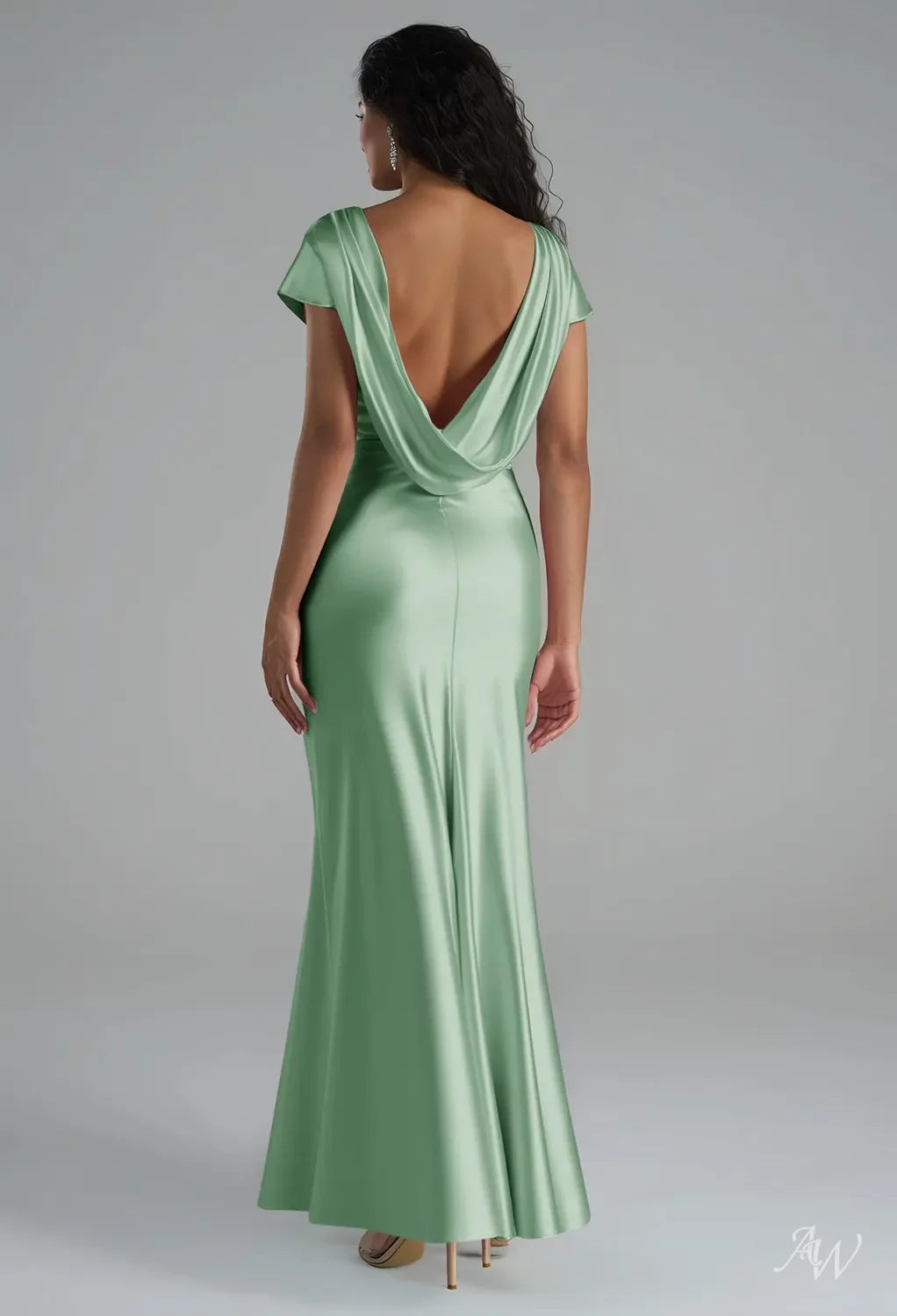 short mermaid bridesmaid dresses Light Blue Mermaid Strapless Tea Length Bridesmaid Dress With Bow, MBD281