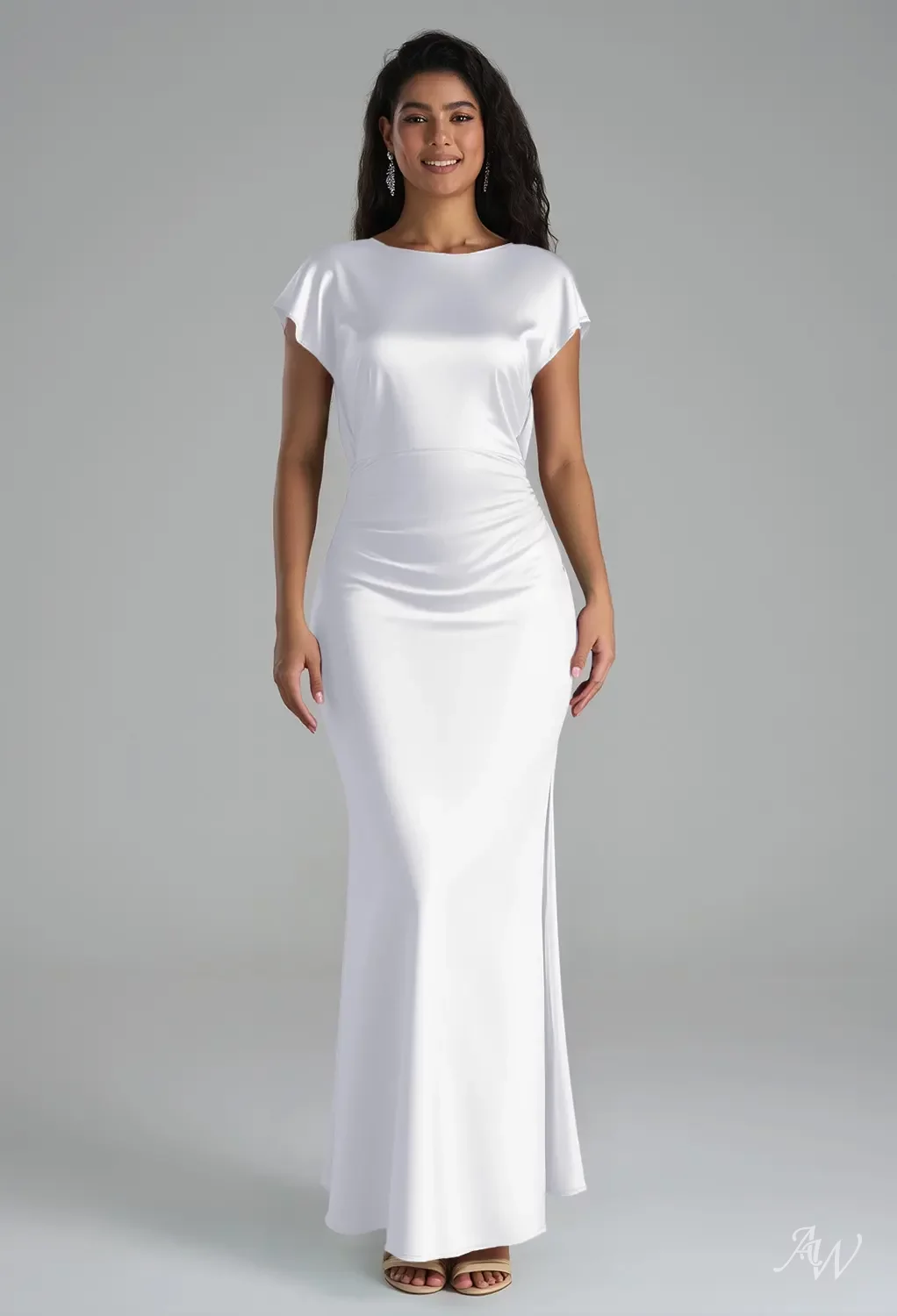 one shoulder white prom dress White One-Shoulder Long Prom Ball Gown