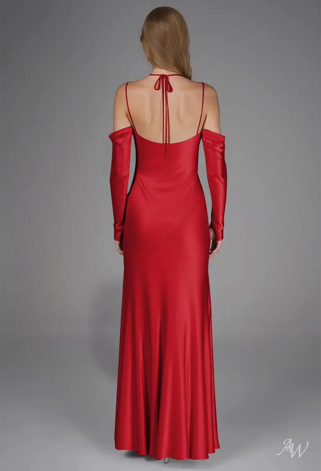 red cowl neck formal dress Romance in Red Cowl Neck Midi Slip Dress Red / Medium main image 1
