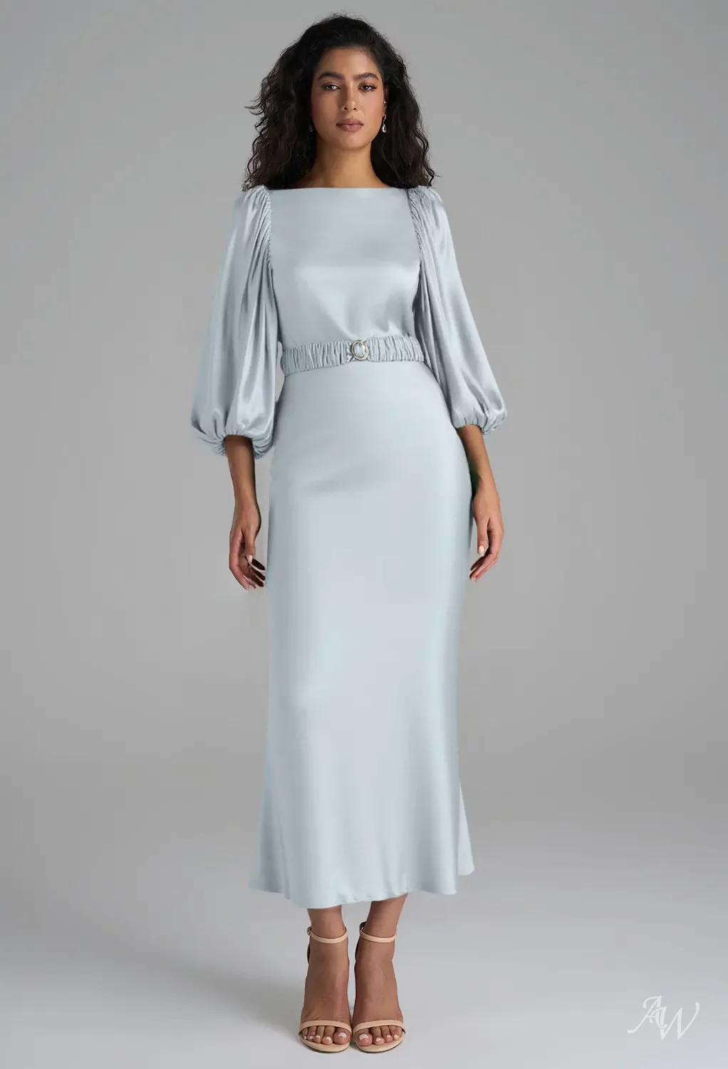 bridesmaid dresses with bell sleeves Ever-Pretty Amber Bloom Floor Length Evening Dress with Cold Shoulder Sleeves Occasion Dress main image 0