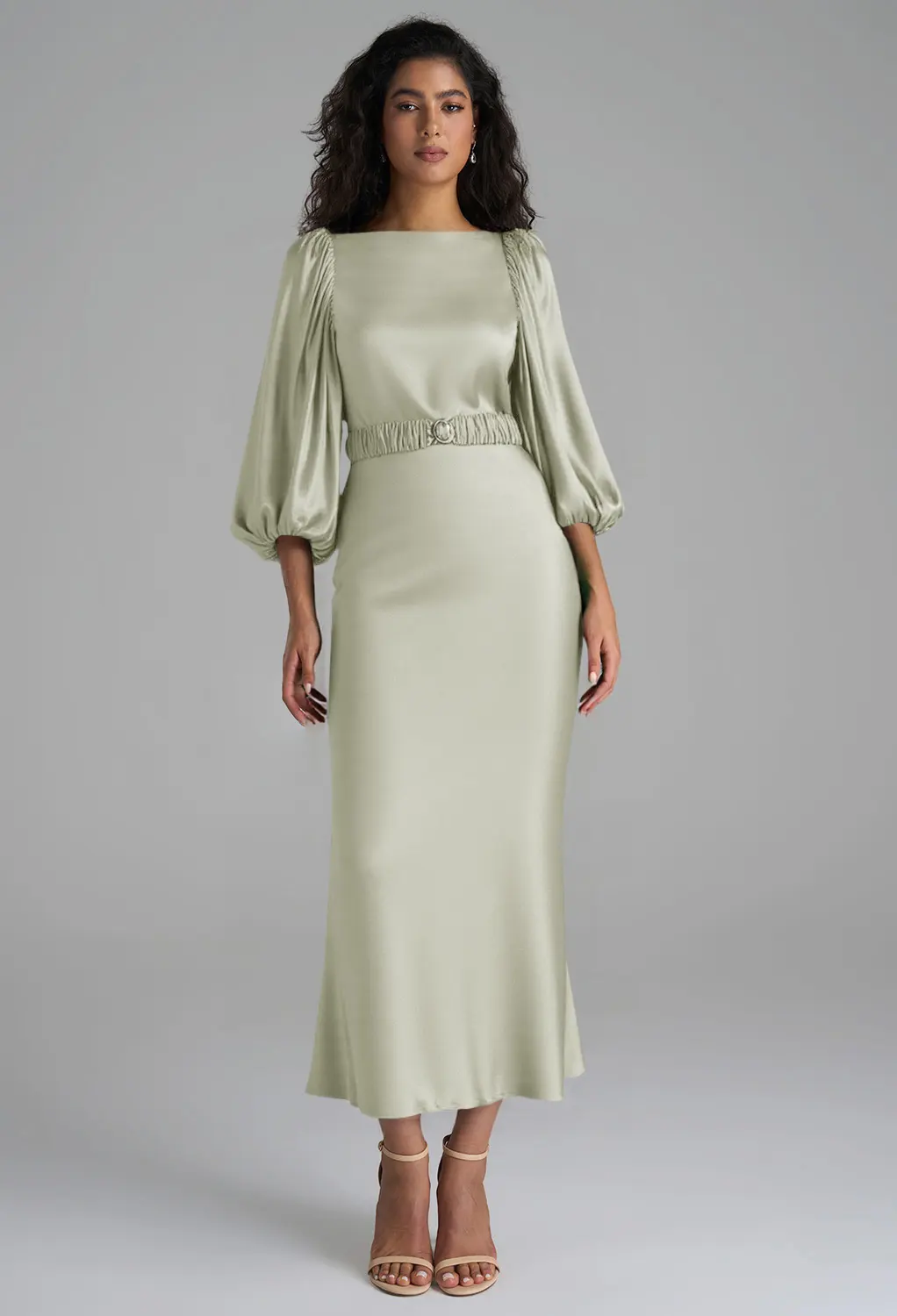 green emerald velvet dress Sage Green Satin Long Prom Dress Graduation Dress Y2707 – Simplepromdress main image 0
