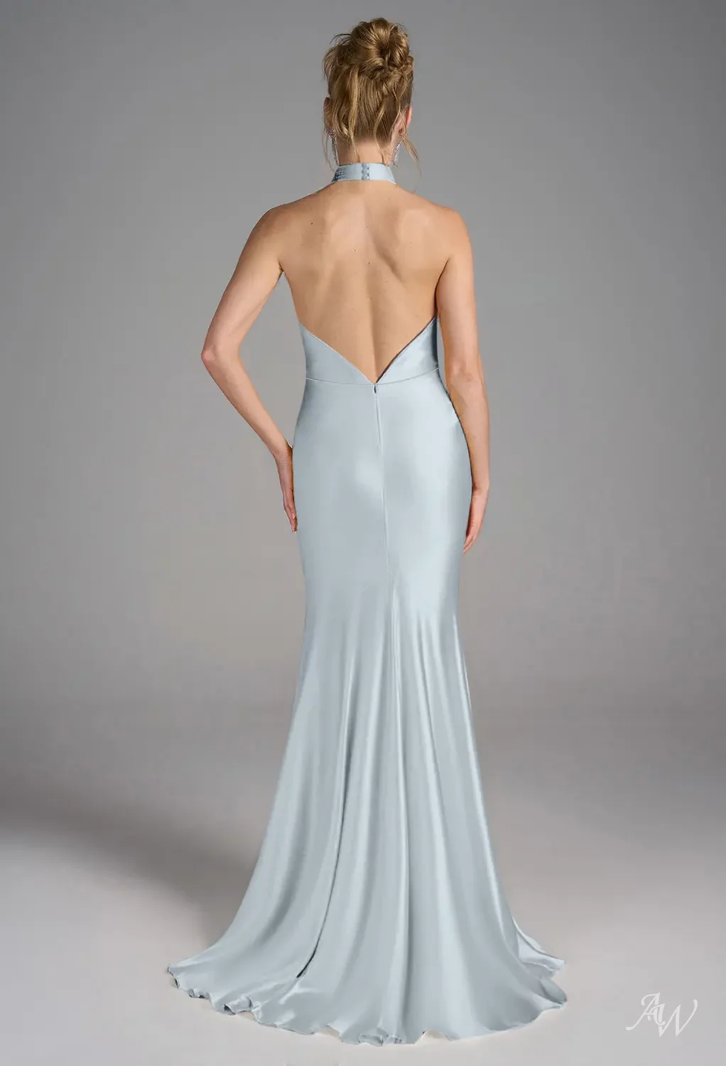 teal halter bridesmaid dresses Jaelune Stylish A-Line Halter Tiered Long Chiffon Bridesmaid Dresses, Pool