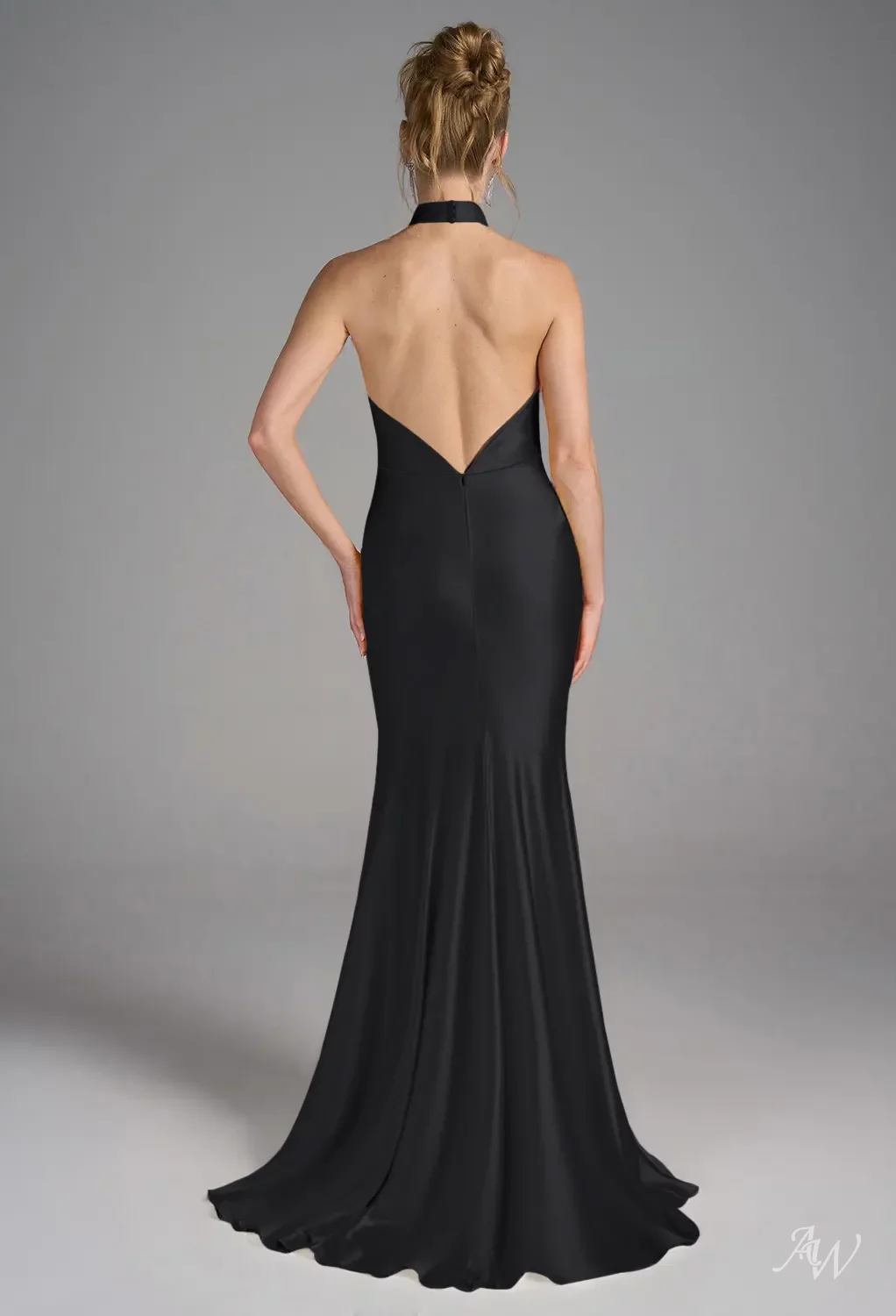 ellynne bridal bridesmaid dresses Day 29 of 31 Days of Wedding Dress Inspo  Essense of Australia Style  D4123 is sleek, modern, and effortlessly elegant. With its draped halter  neckline, open back, and fitted charmeuse silhouette,