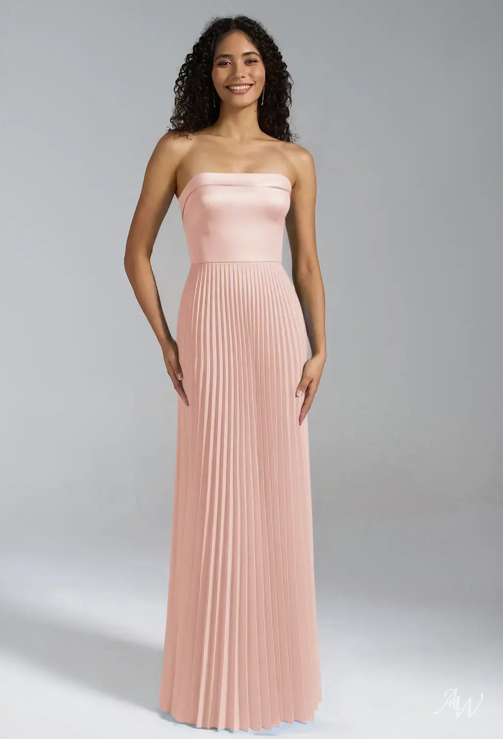 dusty pink satin bridesmaid dresses Dusty Pink Cow Neck Tie-Back Sheath Bridesmaid Dress BD127 US2 / Custom Color