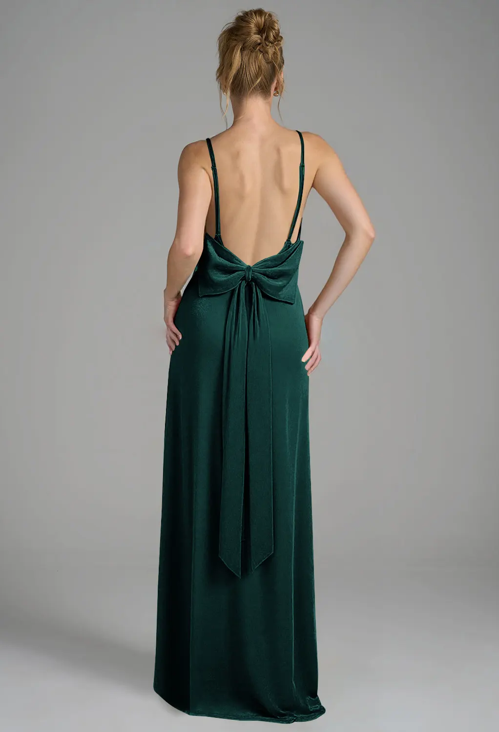Hunter Green, Velvet Bridesmaid Dresses | AW.Bridal