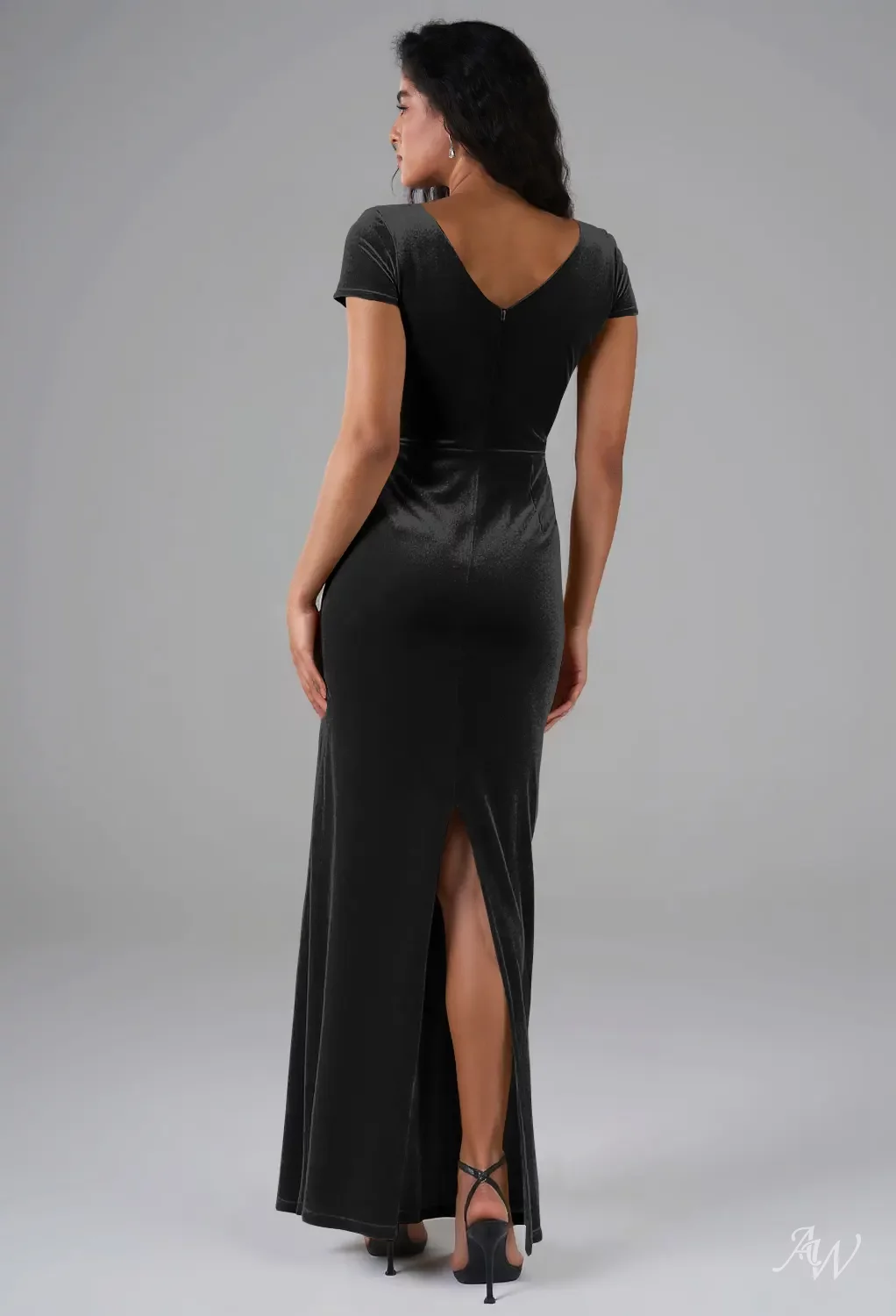 cowl neckline bridesmaid dress Lady Black Tie - Willow Gown - A-line Satin With A corpsman's heroic actions Mia color:Hunter Green 24/7 Online Service.