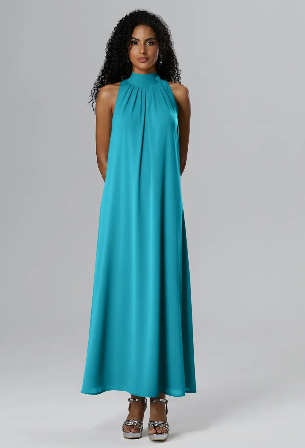 teal country bridesmaid dresses Teal Blue Chiffon A-Line Mismatched Bridesmaid Dresses, Dress B