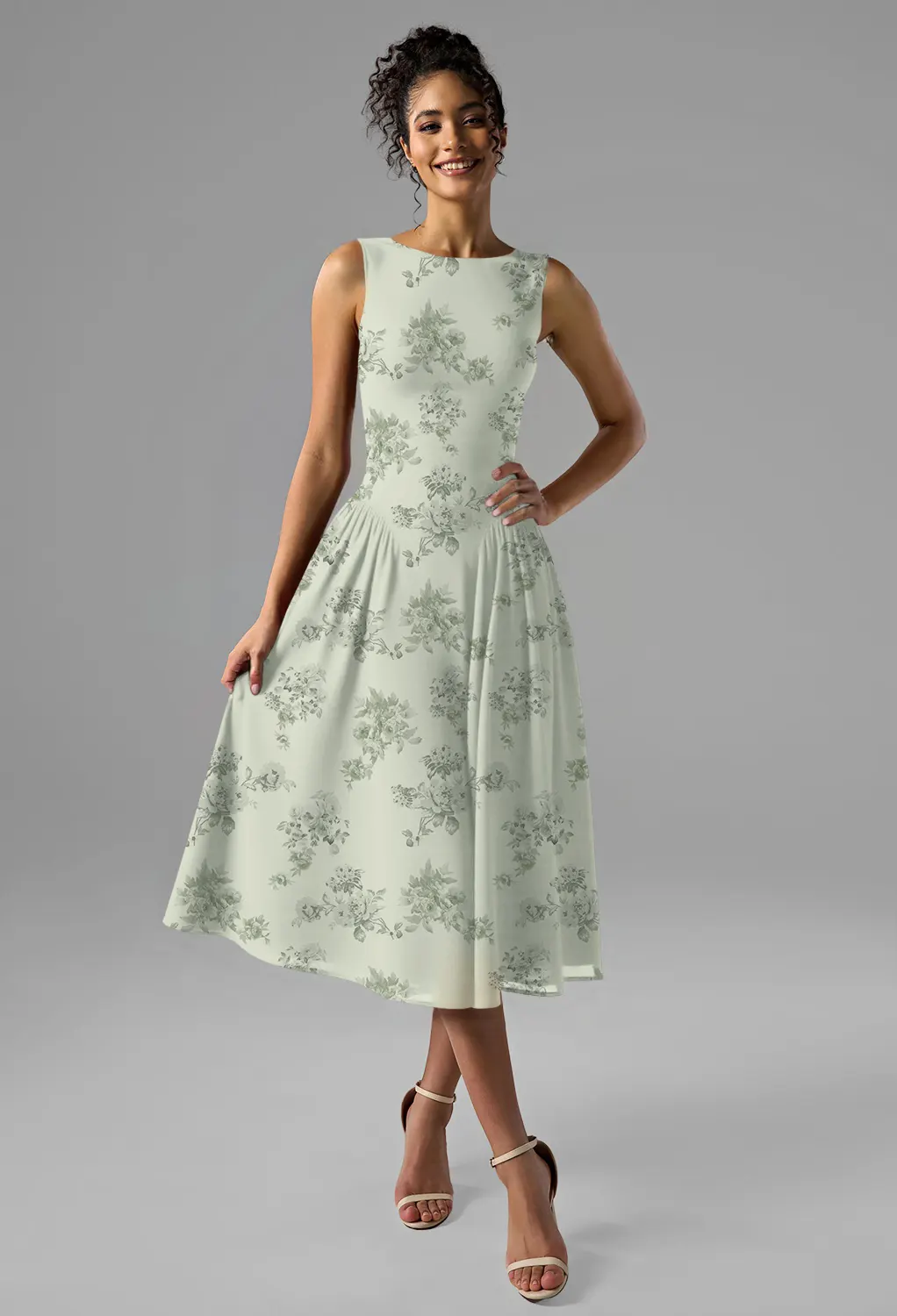 Pistachio Green Penoy Wedding Guest Dresses | AW.Bridal