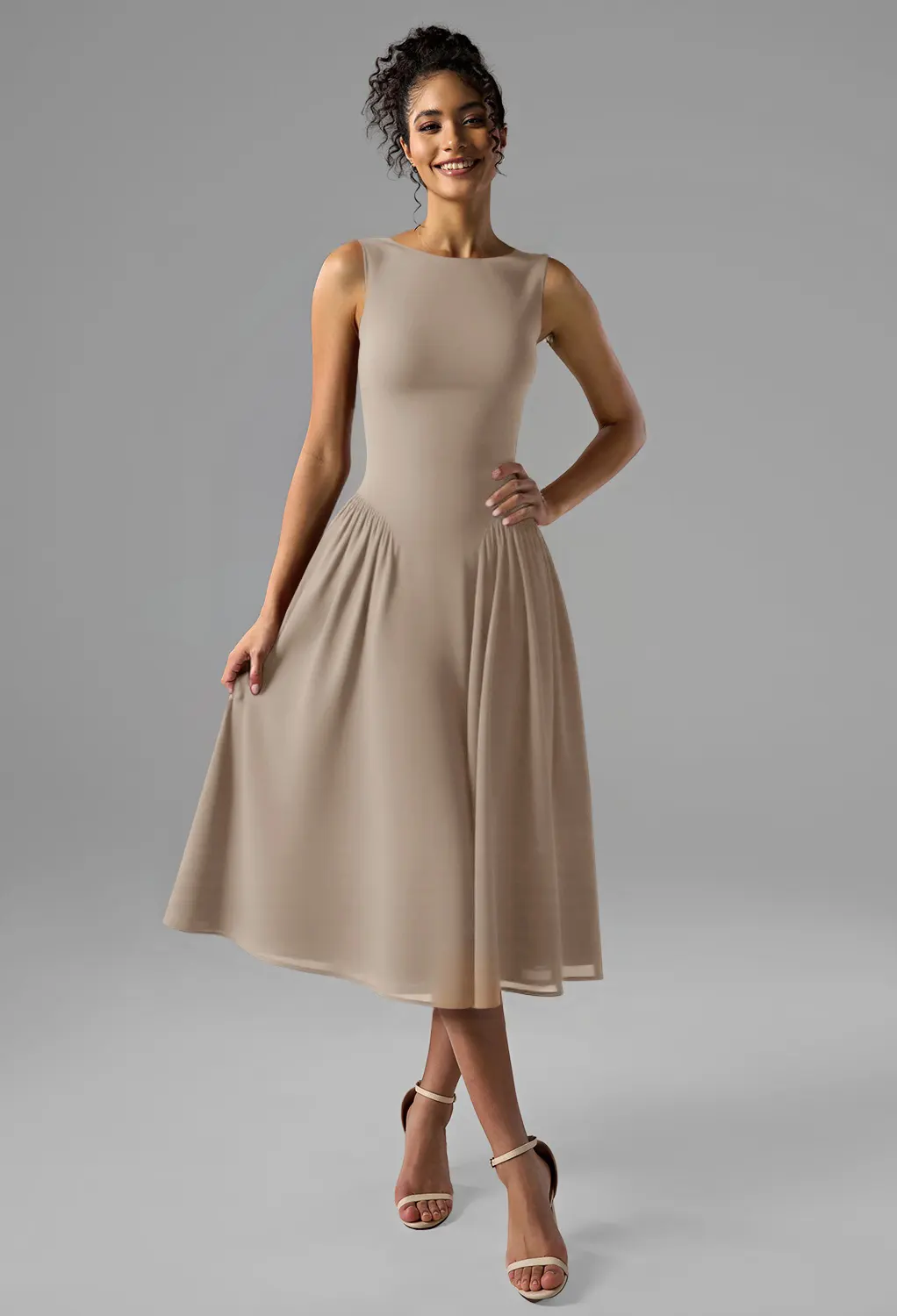 bias cut linen dress BEX The sleeveless design and Cocktail Dresses Tea Length Color:Y20-27 Burgundy Night Gown Cotton Chemise