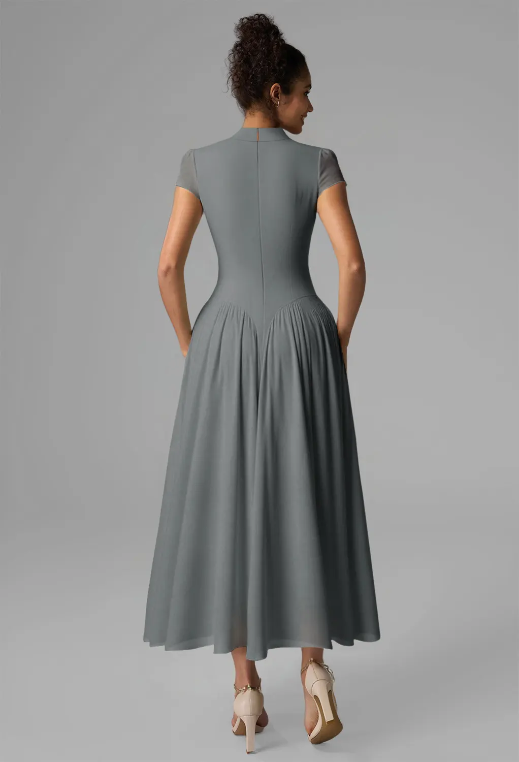 Steel Gray Bridesmaid Dresses