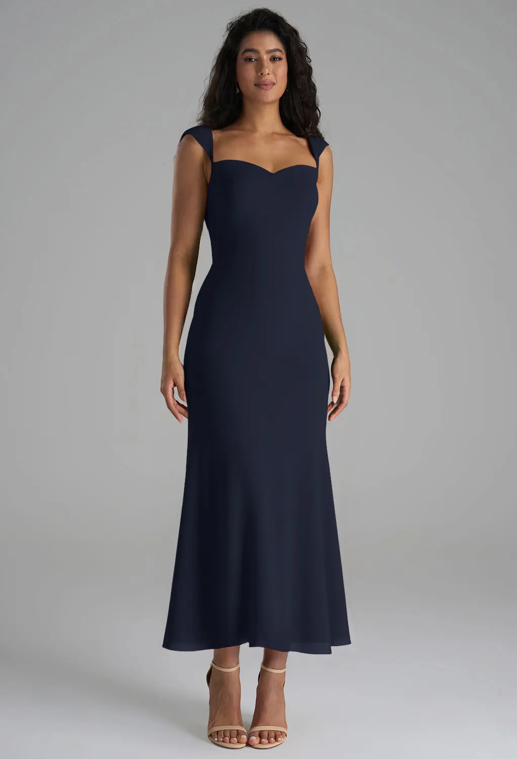 midnight blue dark blue quince dress Mini Quince Dress in Navy with Gold Accent – Boutique Moroleon main image 0