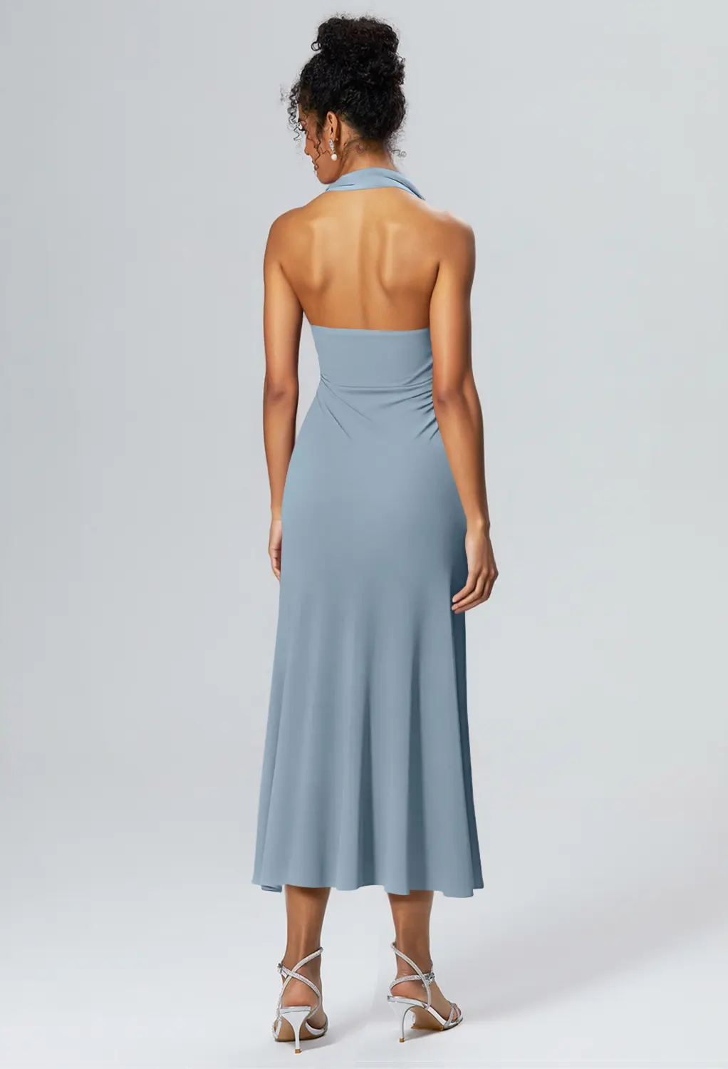 david's bridal coupon bridesmaid dress Shiny Blue Strapless A Line Short Homecoming Dresses main image 0