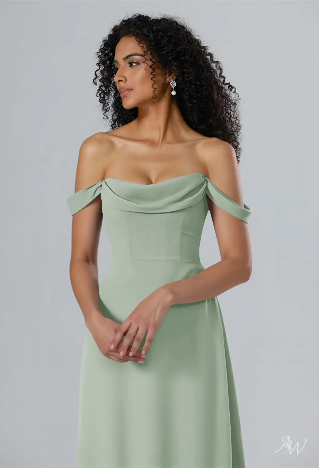blue dress for baby girl Berylove Women Green Maxi Dress A Line Off The Shoulder Pleated Long Wedding Guest Dress, Green / L