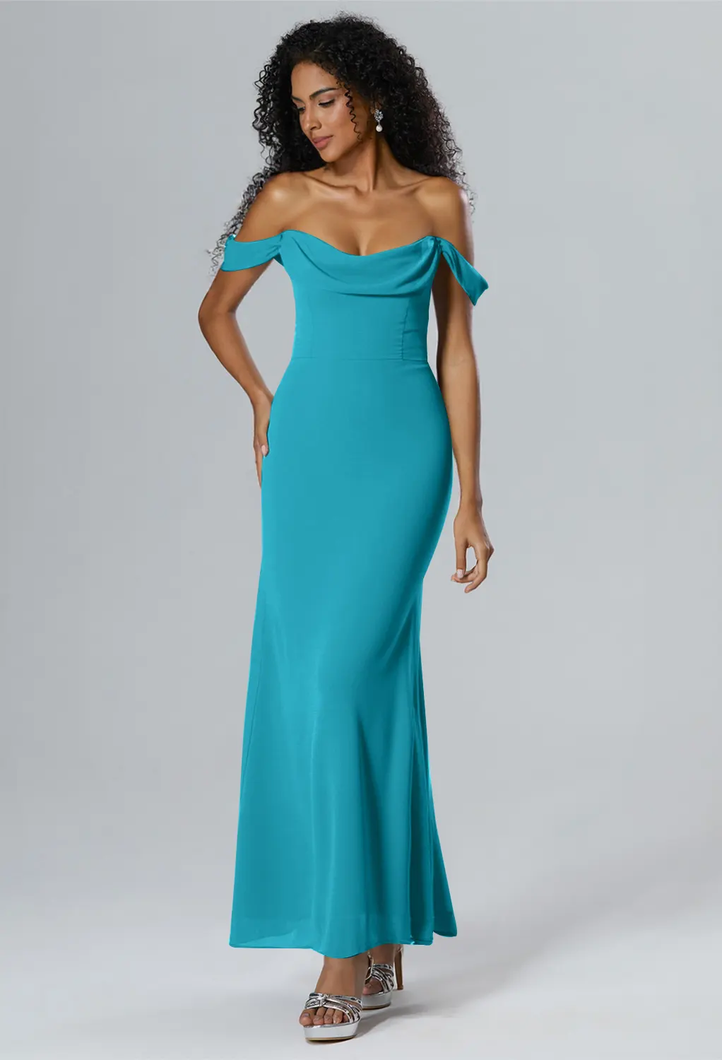 turquoise black bridesmaid dresses Multiway Turquoise Jersey A-line Bridesmaid Dress