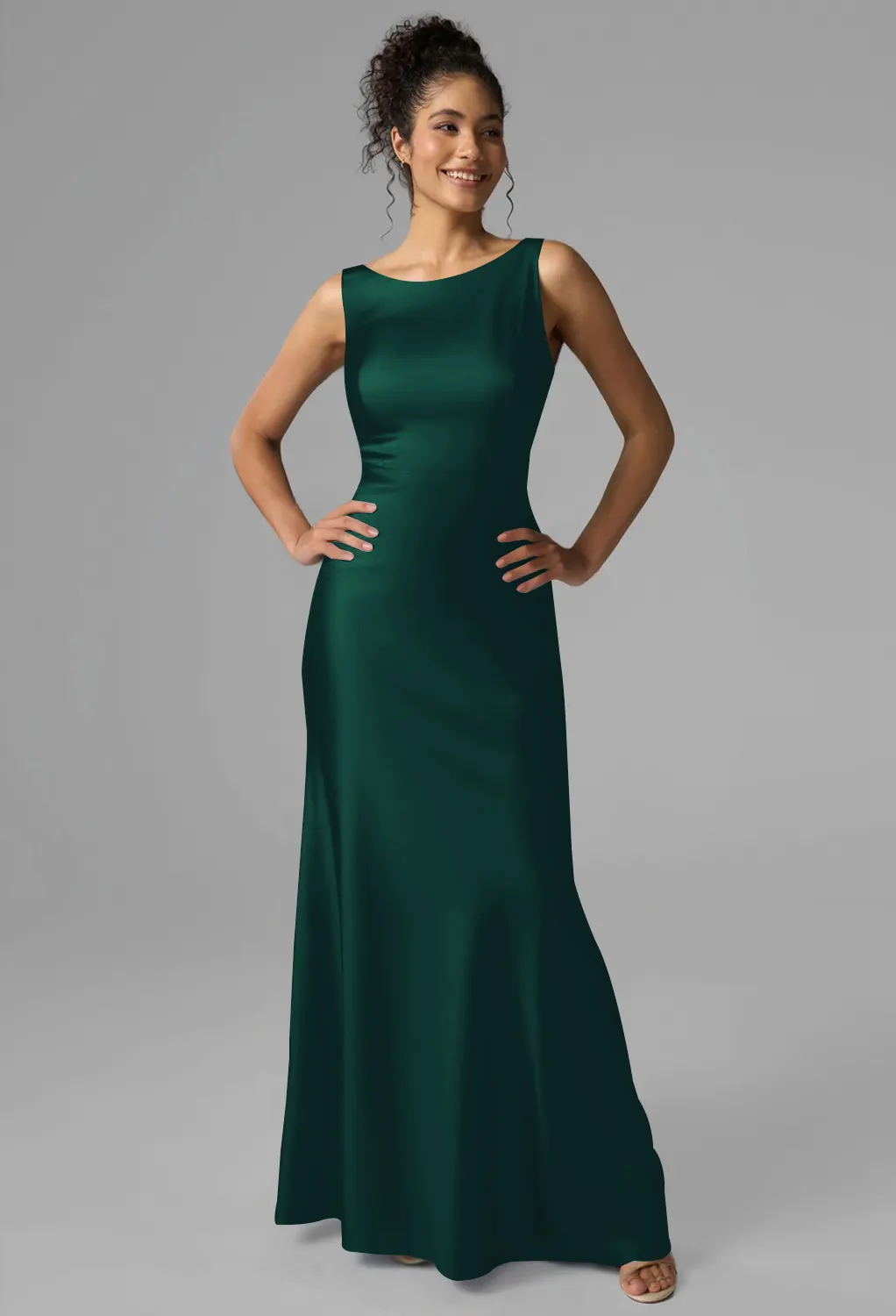 hunter green evening dress Bridesmaid Dresses One shoulder