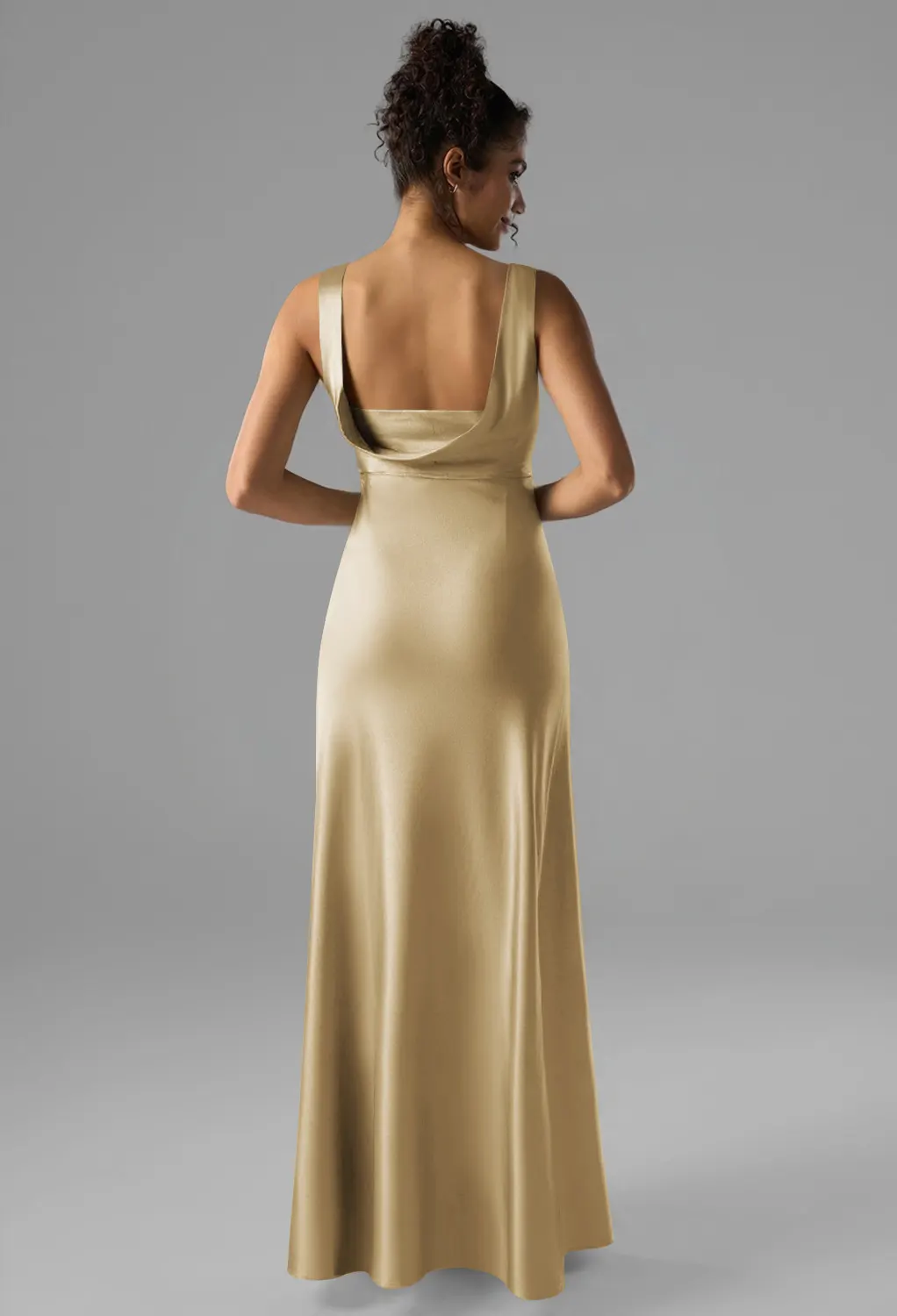 green emerald velvet dress Honour Gold Evening Gown with Sleeves 16 / Off-White main image 1