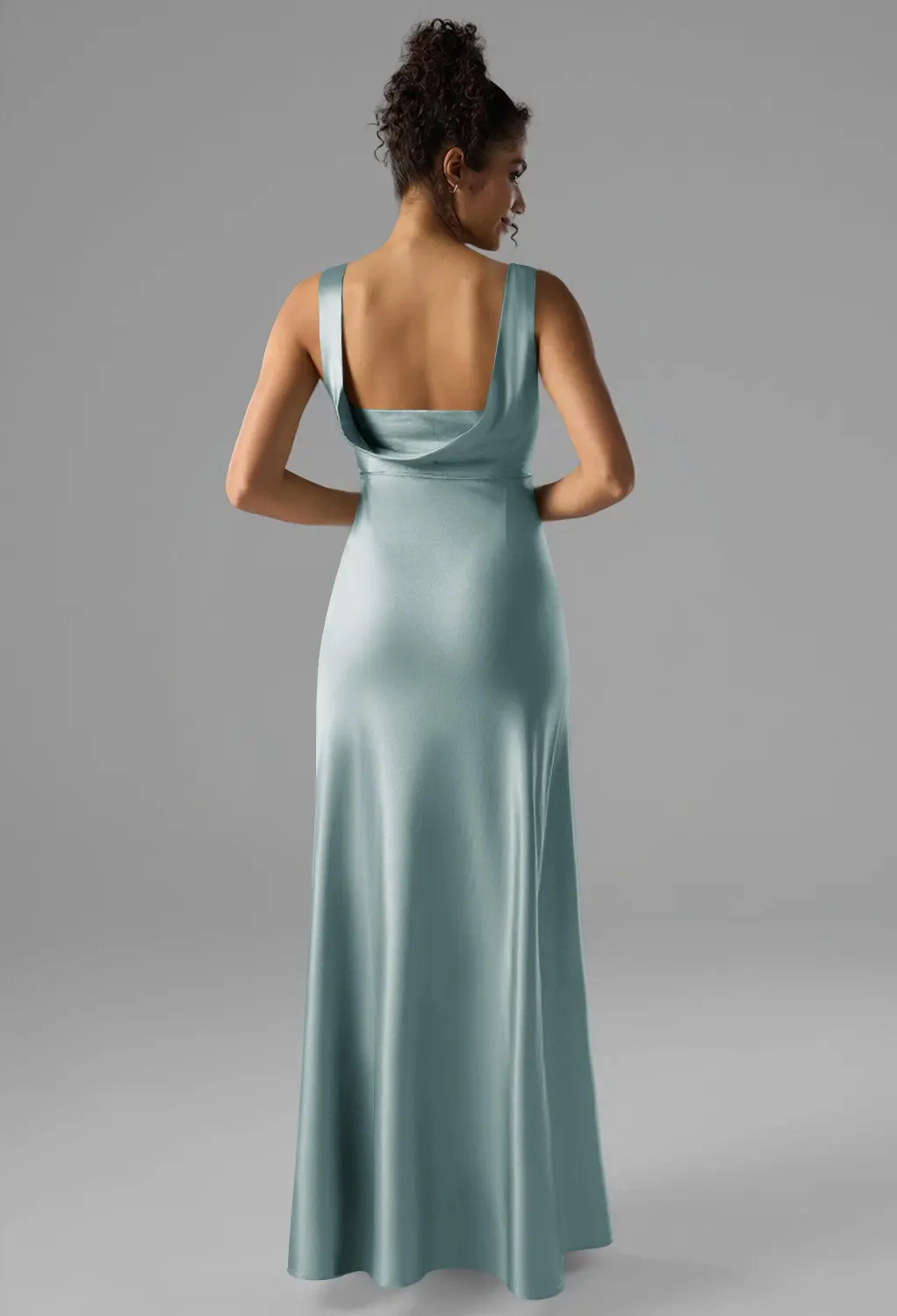green emerald velvet dress Jenny Yoo Dress Camille in Morning Mist