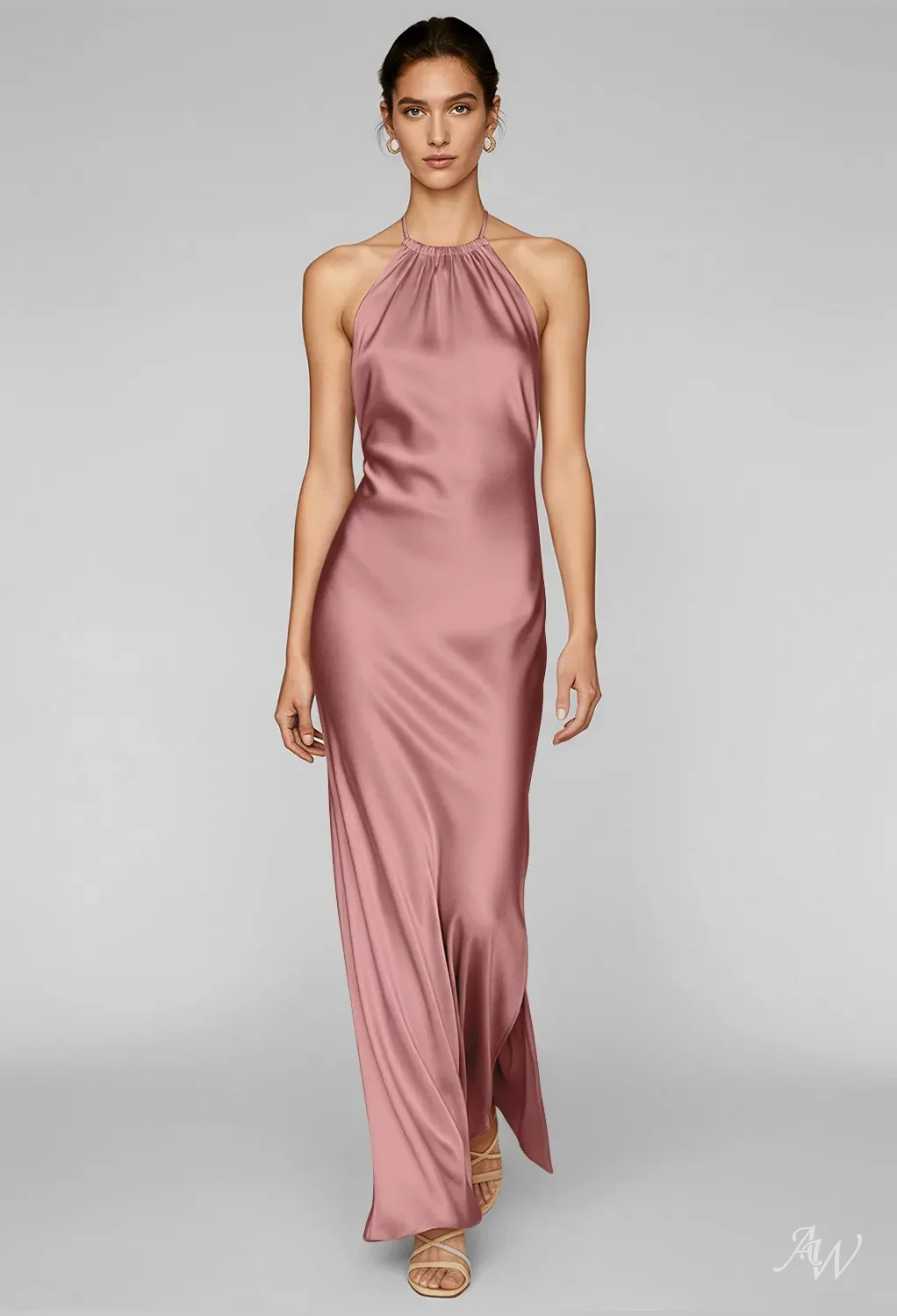 terracotta bridesmaid dress Zapakasa Women Terracotta Velvet Mermaid Long Bridesmaid Dress High Neck  Long Sleeves Wedding Guest Dress main image 1
