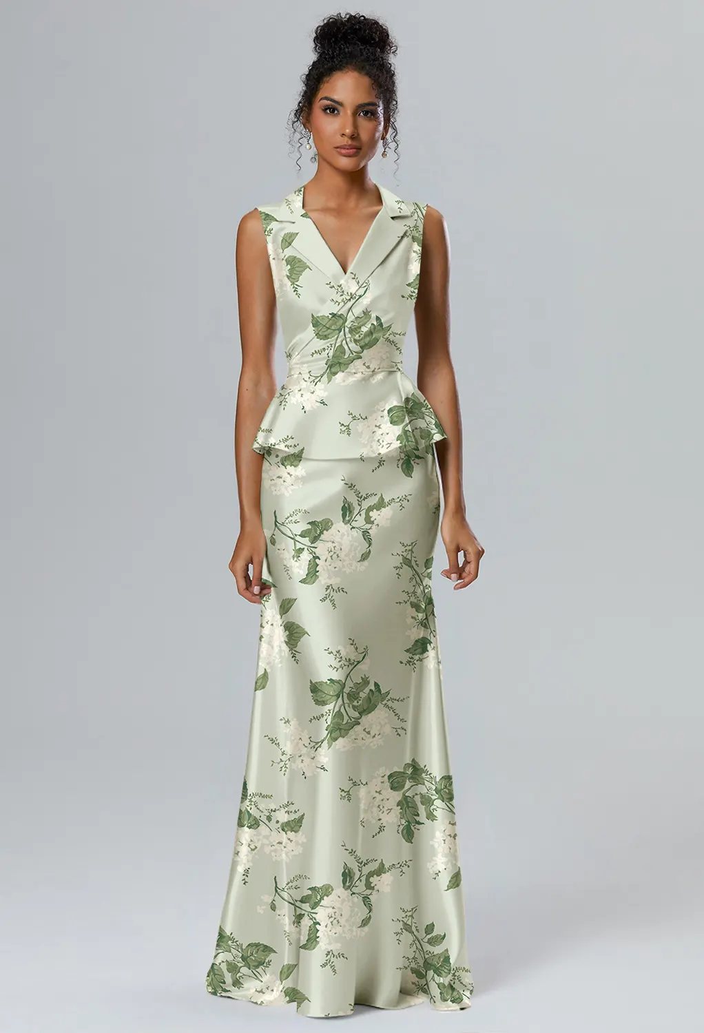 Sage Garden Party, Green Floral Long Bridesmaid Dresses Page 3 | AW.Bridal