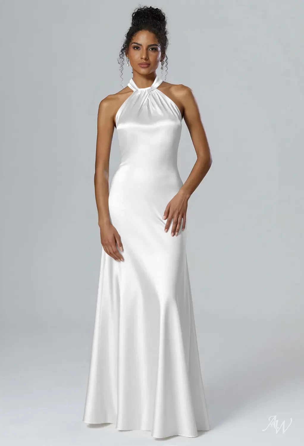 AW Carey Stretch Satin Ivory Bridesmaid Dresses | AW.Bridal