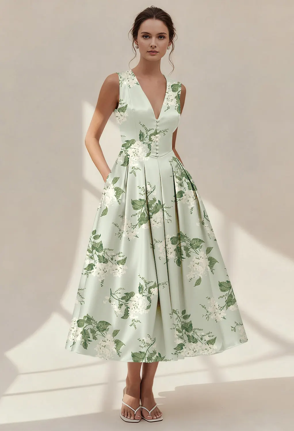 sage short bridesmaid dresses TDY Sage Green Short Infinity Dress main image 0