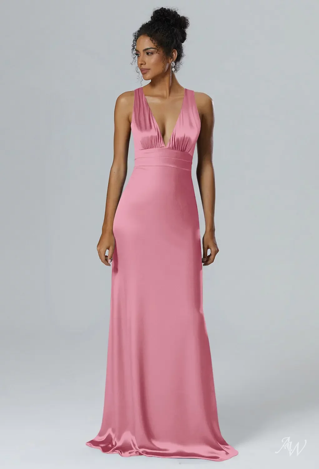 carnation pink bridesmaid dresses Julie Off the Shoulder Bridesmaid Dress