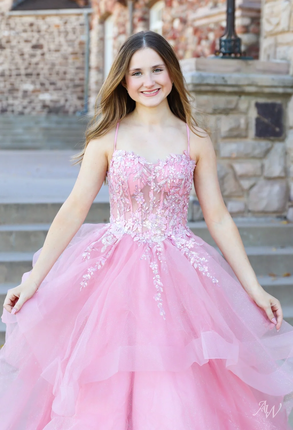 AW Naima Shell Pink Dresses | AW.Bridal