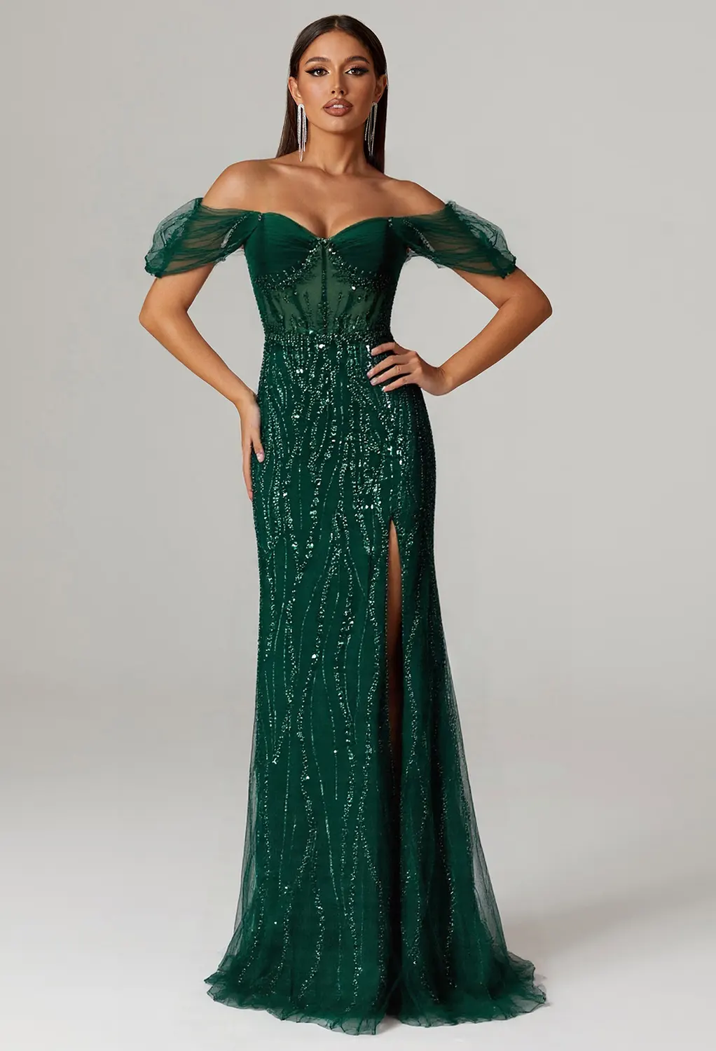 Evergreen Long Prom Dresses | AW.Bridal