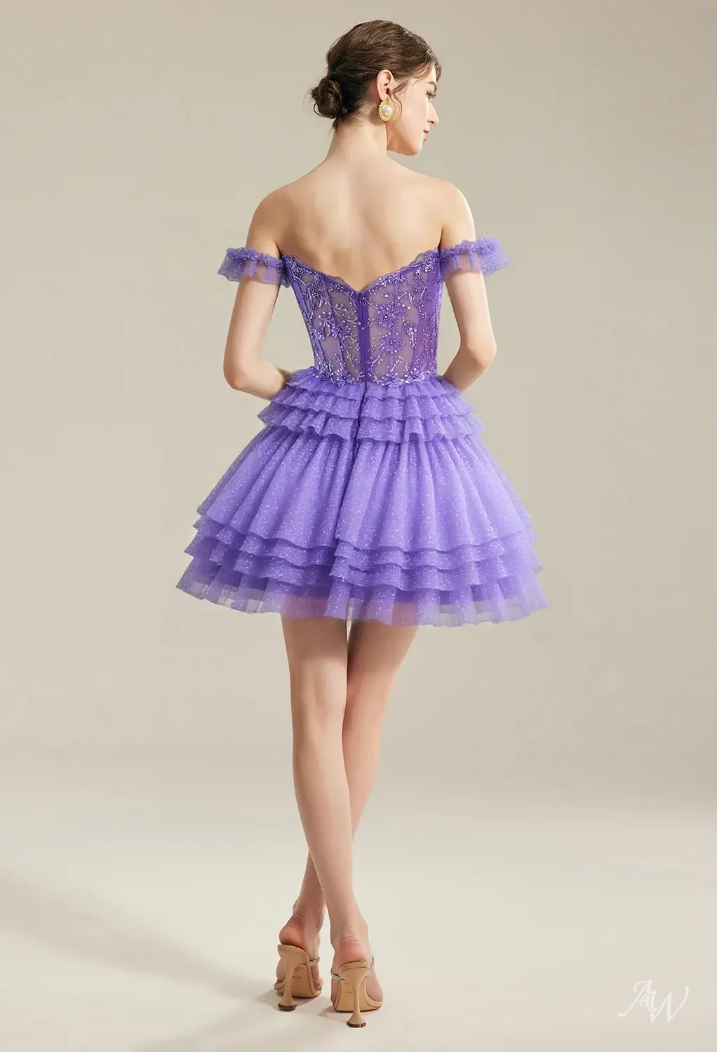 lilac short bridesmaid dresses One Shoulder Short Sleeve Lilac Satin Side Slit Long Custom Bridesmaid –  BubbleGowns