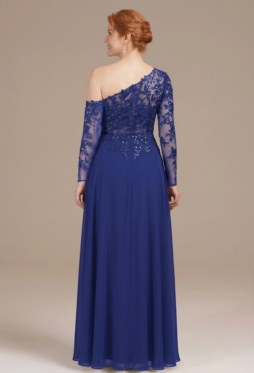 chinese dress ladies Sariel Delicate A-Line Illusion Lace Appliques Mother of The Bride Dre   Cathnina
