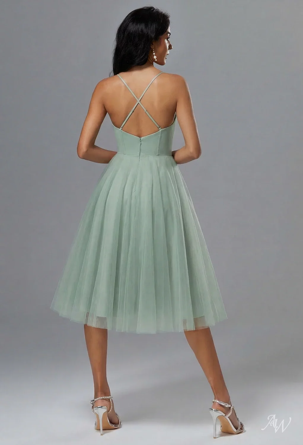 sage green semi formal dress Ivy A-Line Prom Ball Gown CL12207 Ivy / 00 (Please note Dusty Sage Green Formal Dresses