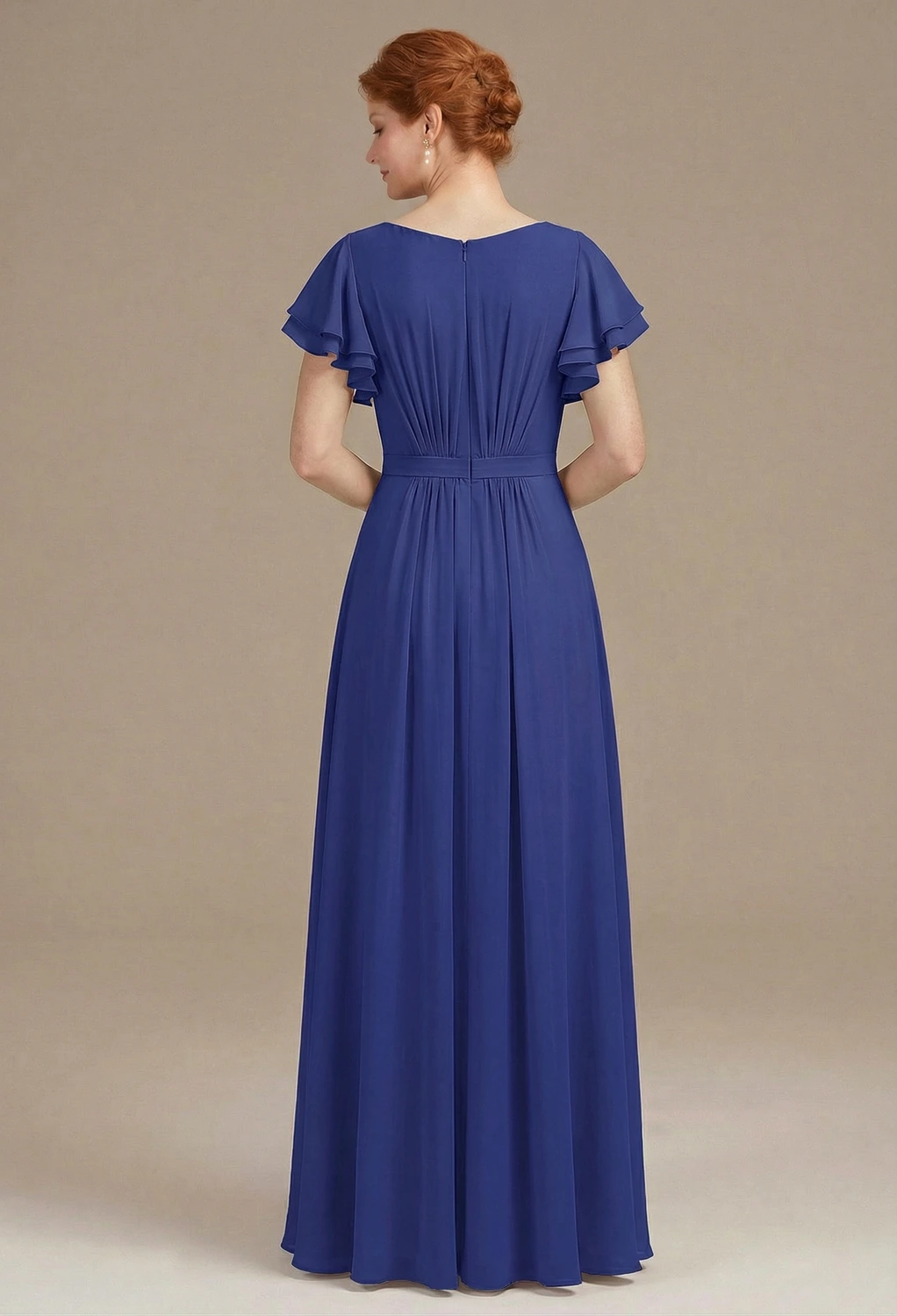 royal blue mother of the groom dress Bride/Groom Dresses Sleeve Size:CUSTOM MADE content-model:mik Mom & Me - 1x Women Dress