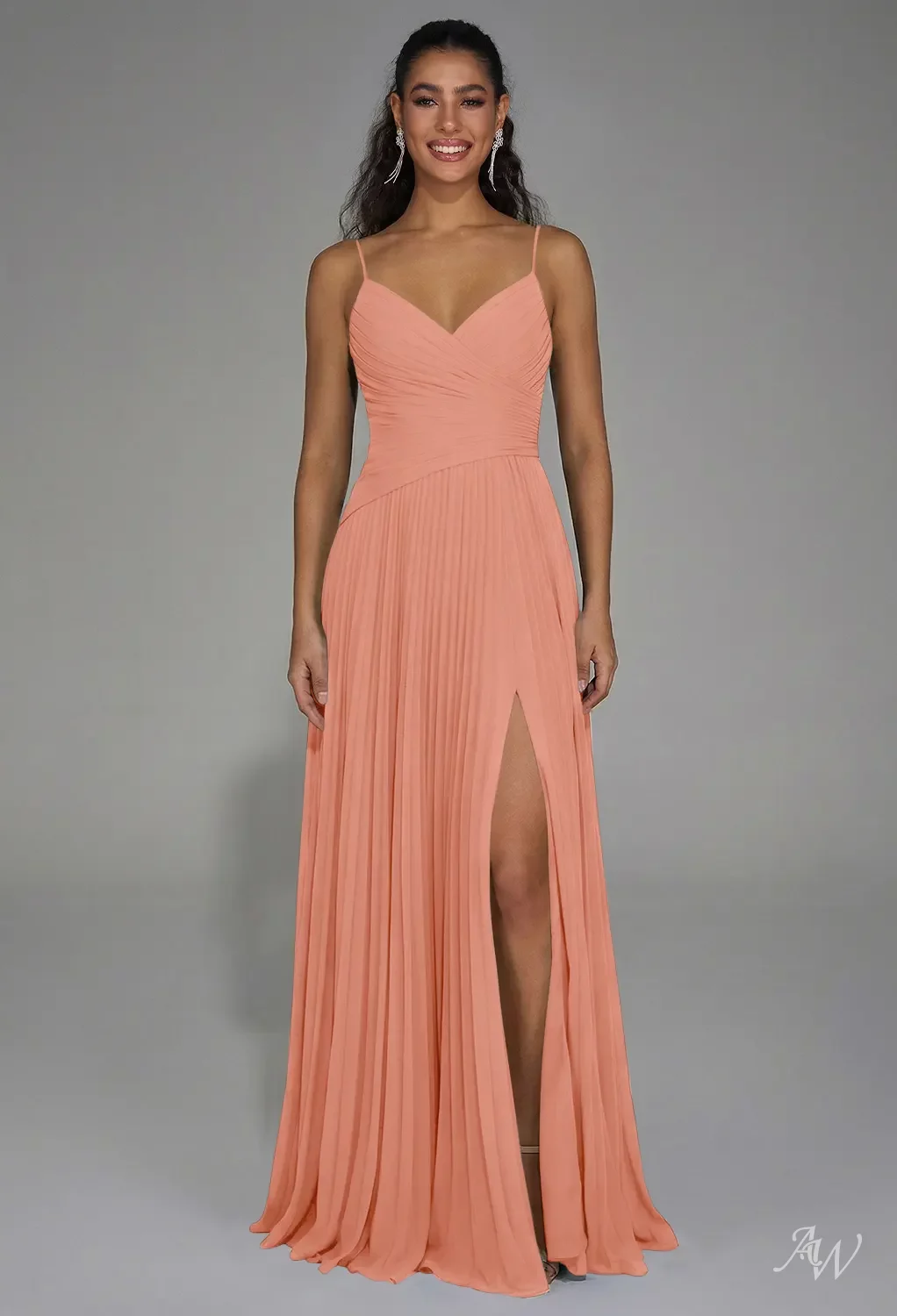 peach a line dress Peach V-Neck Applique A-Line Prom Dress with Feather Off Shoulder   FancyVestido