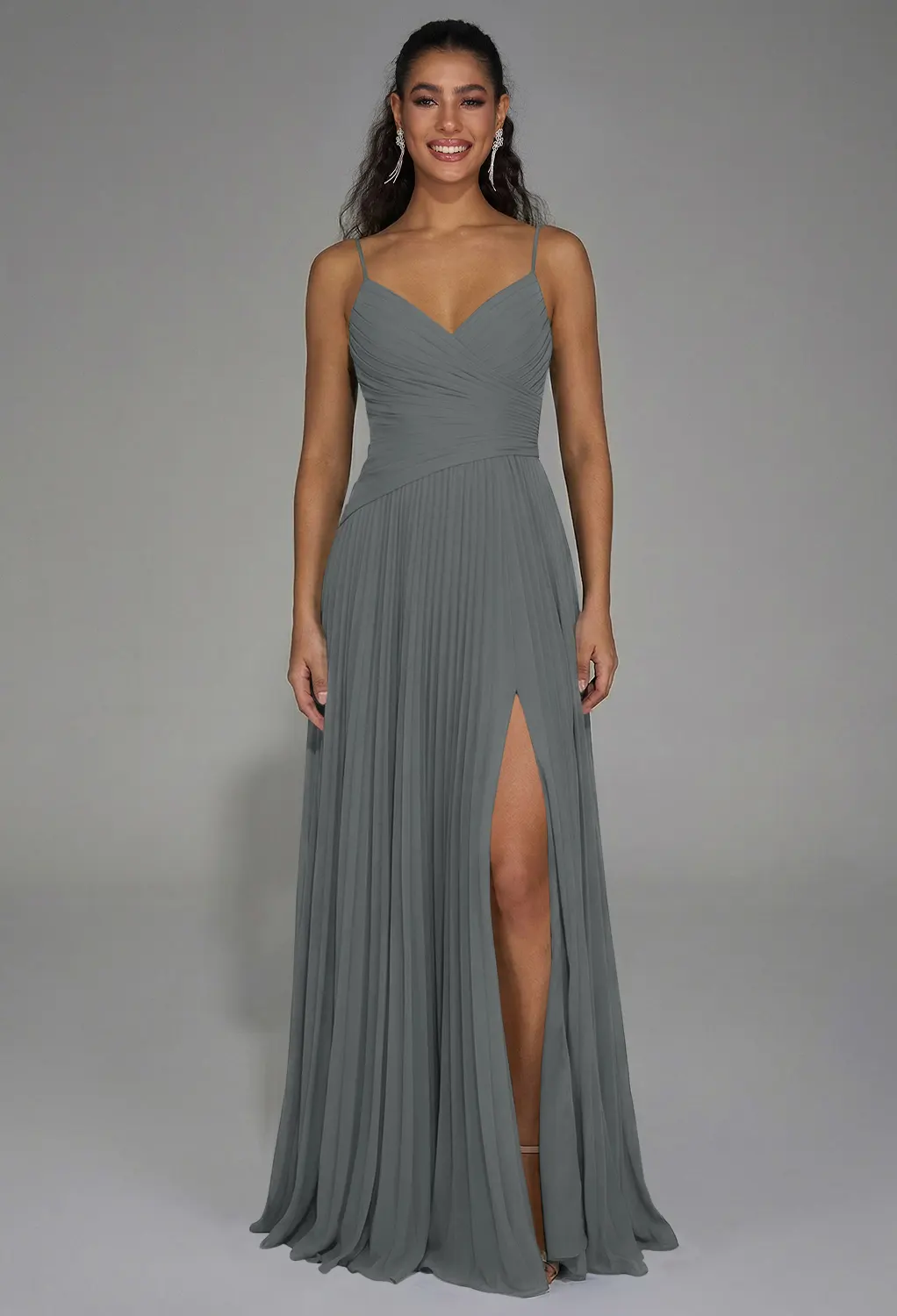 Steel Gray Prom Dresses | AW.Bridal