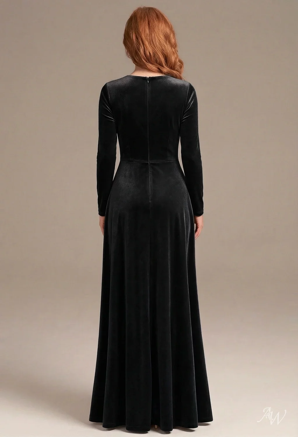 black velvet mother of the bride dresses Cicinia Black Mother Of The Bride Dress Long Velvet Sheath Half Sleeves Sweep Train