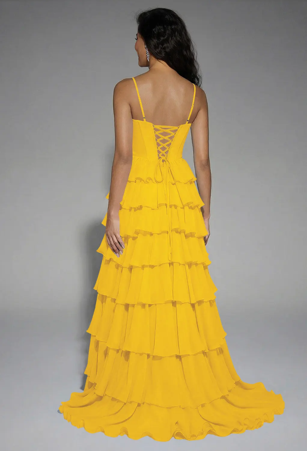Mustard Yellow Black Tie Wedding Guest Dresses | AW.Bridal