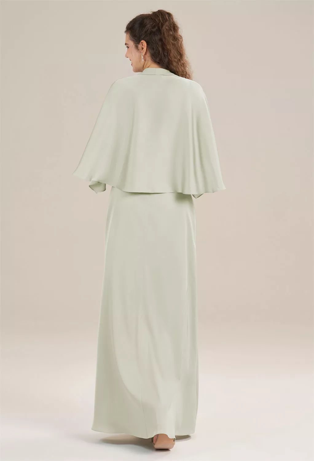 slim fit dress slacks 70s Green Tan Stripe Floral Cotton Maxi Dress with Shawl main image 1