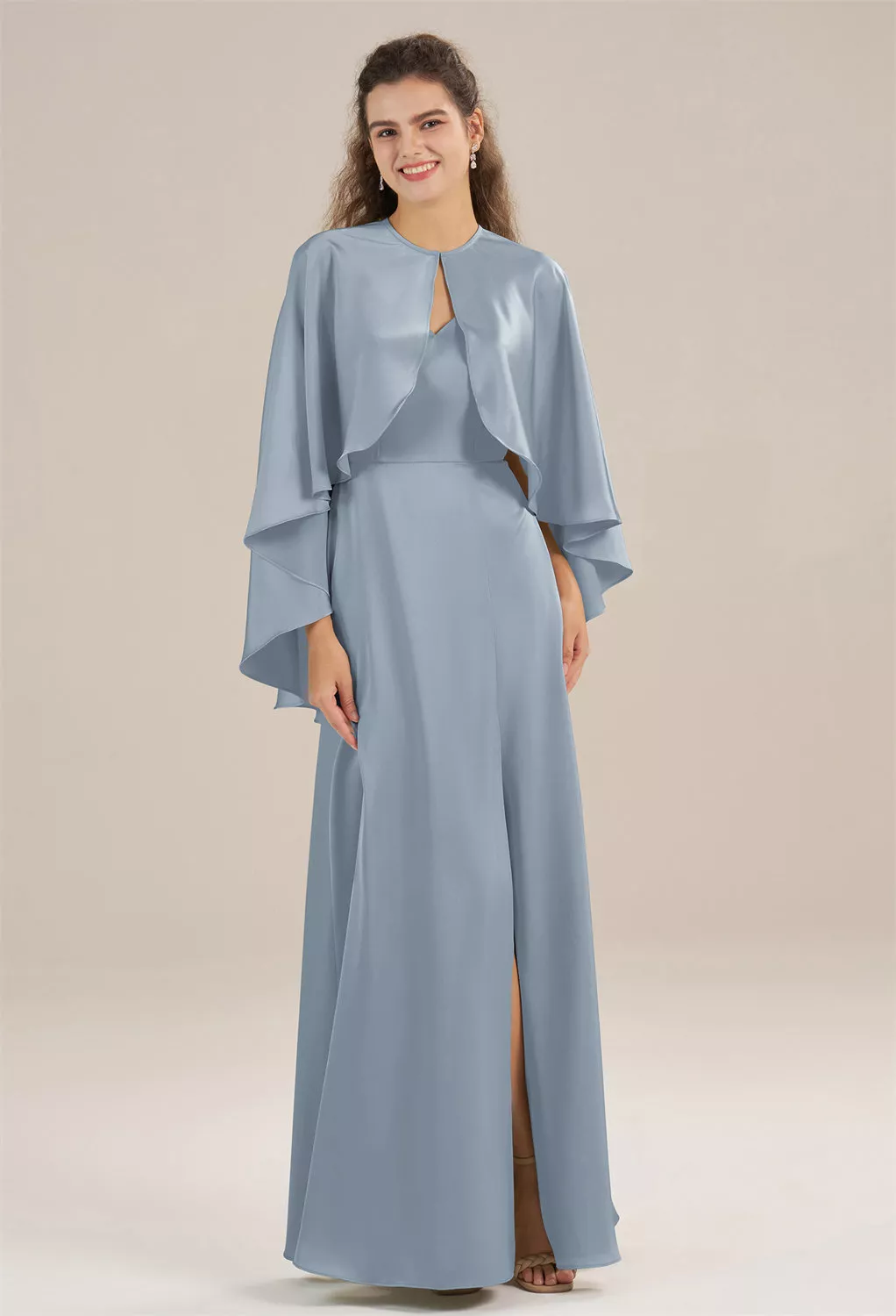 slim fit dress slacks Sophia Beaded Shawl Gown – THEIA main image 0