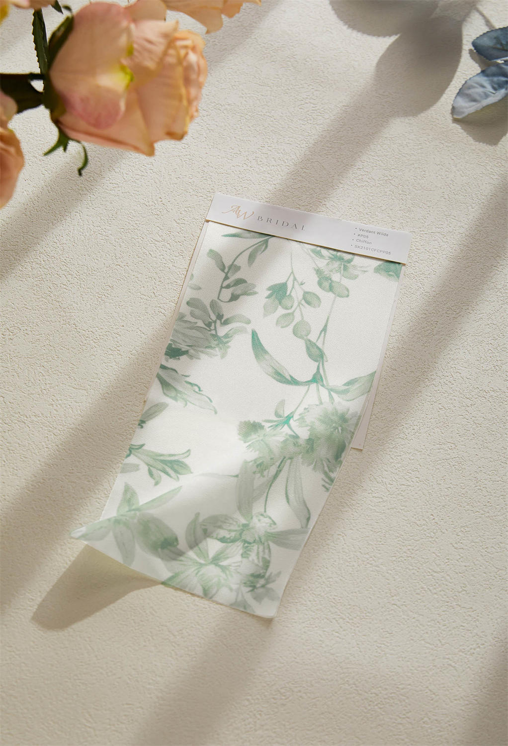 AW Chiffon Swatches for Bridal Dresses Verdant Wilds