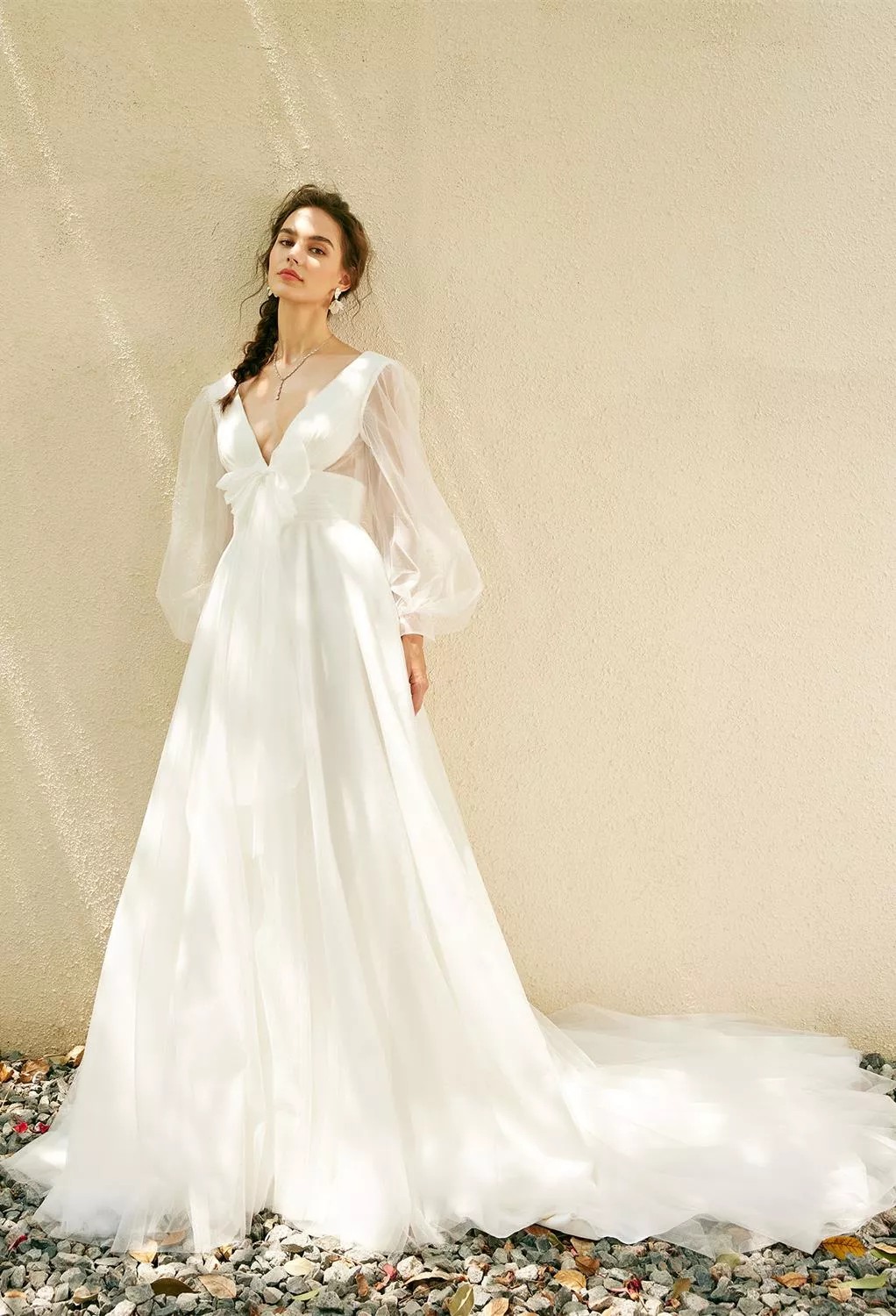 Pofmouwen Plus Size Trouwjurken | AW.Bridal, image size:1022x1500