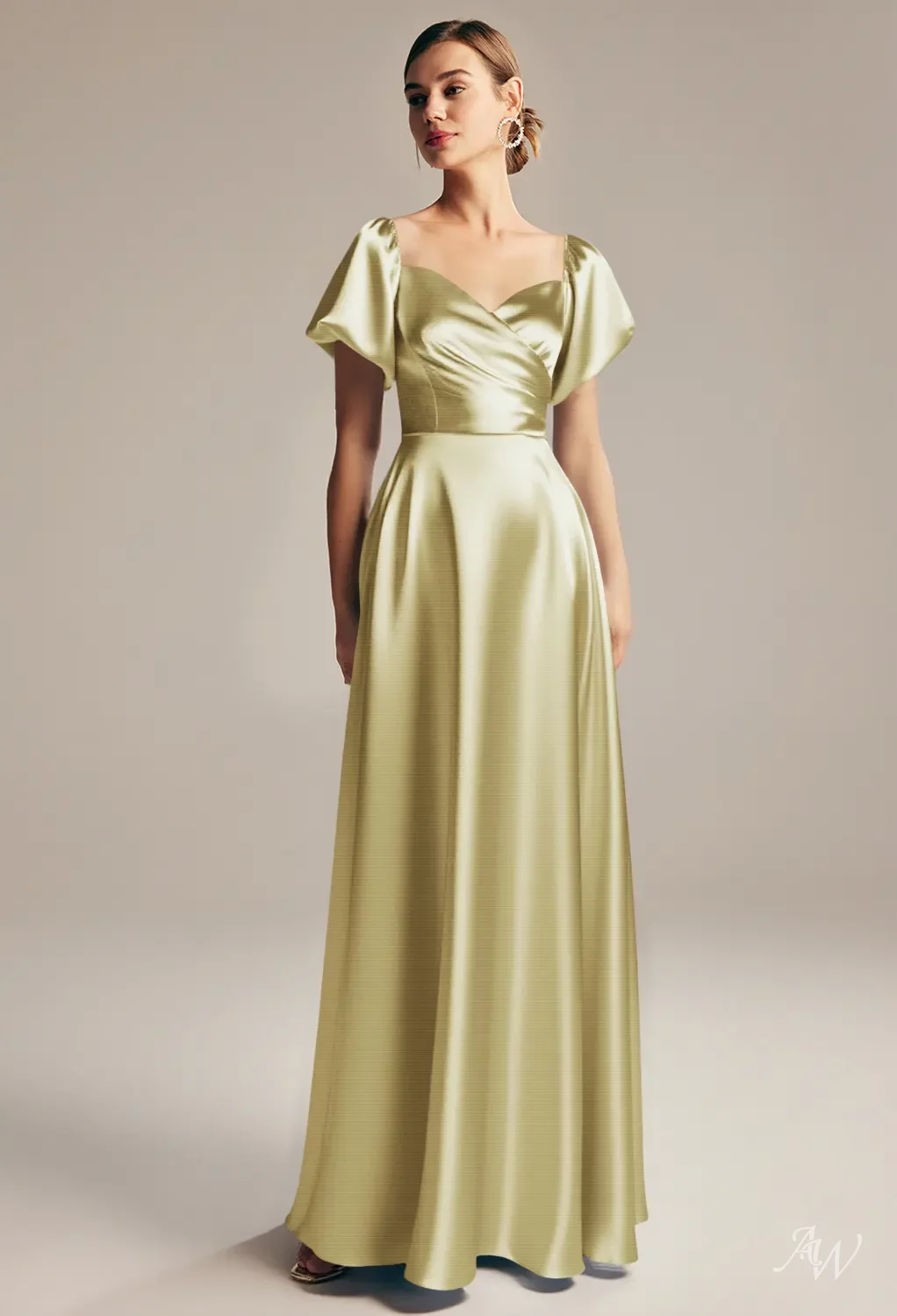 gold bridesmaid dresses short Grace Loves Lace Anya Eco Gold main image 0