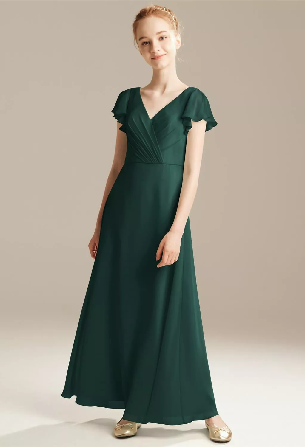 junior bridesmaid dresses nz G20234N Navy V neck, 2 layer skirt junior bridesmaid, party dress. – Bridal  & Ball New Zealand main image 0