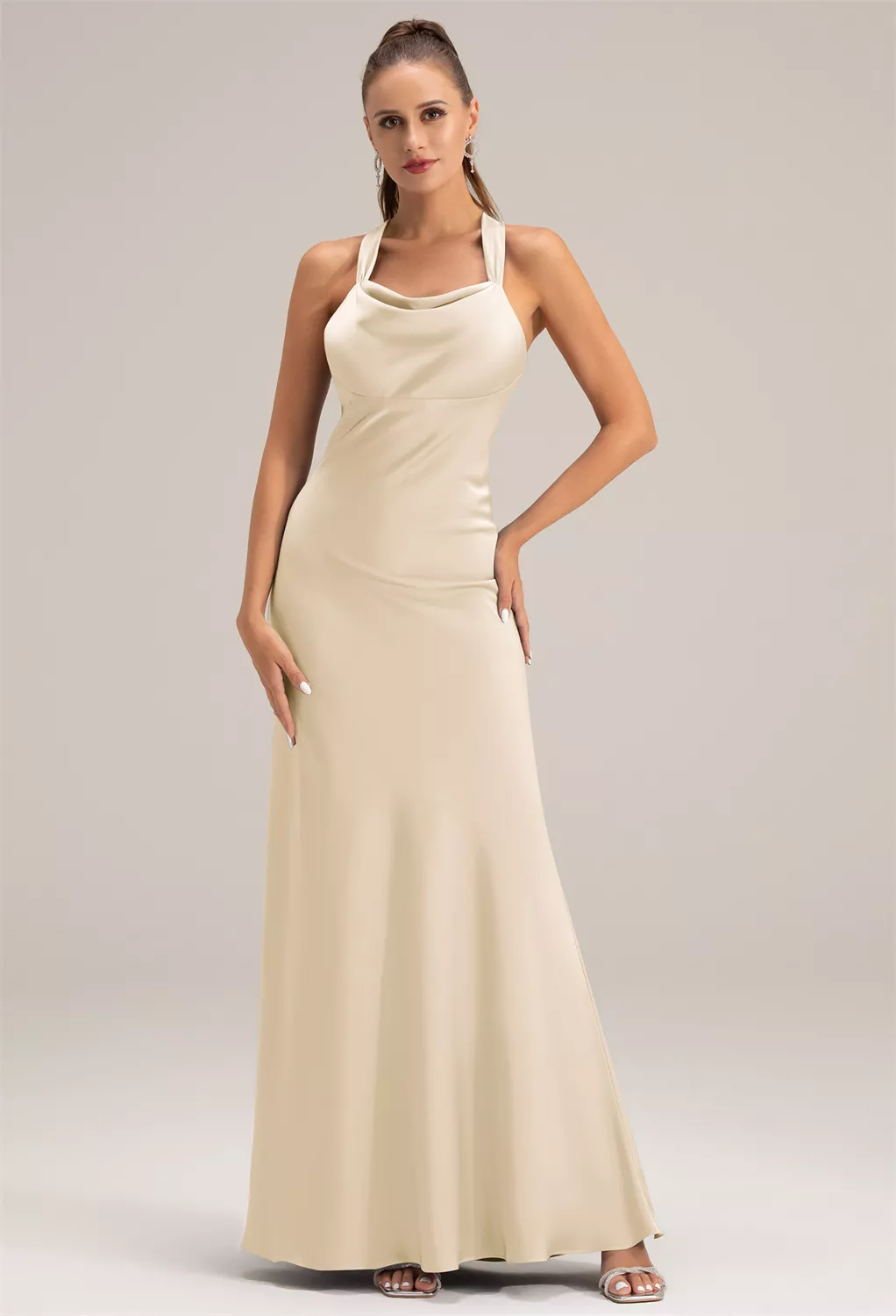 sachin and babi light blue dress Champagne Wedding Dresses Strapless Neckline Bridal Gowns Long Sleeves  A-line main image 0
