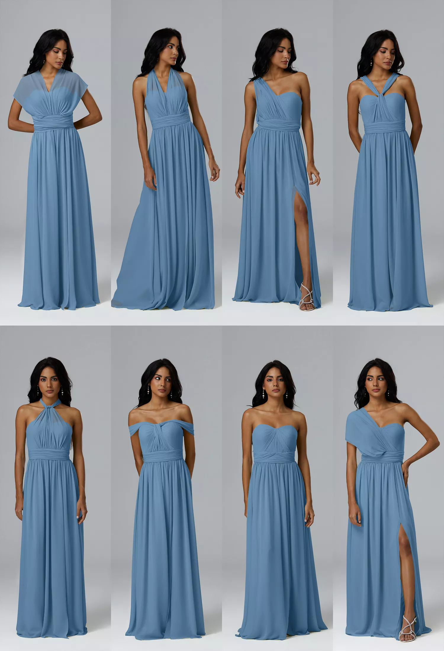AW Annie Dusty Blue  Convertibile Bridesmaid Dresses