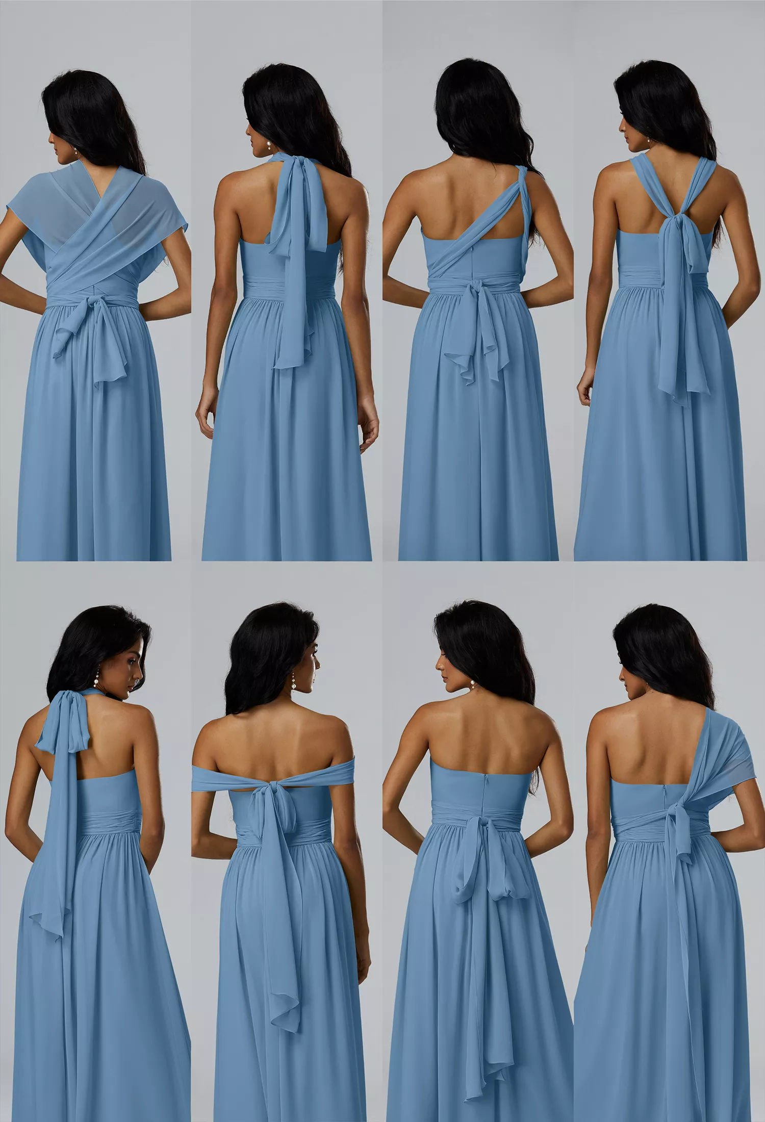 AW Annie Dusty Blue  Convertibile Bridesmaid Dresses