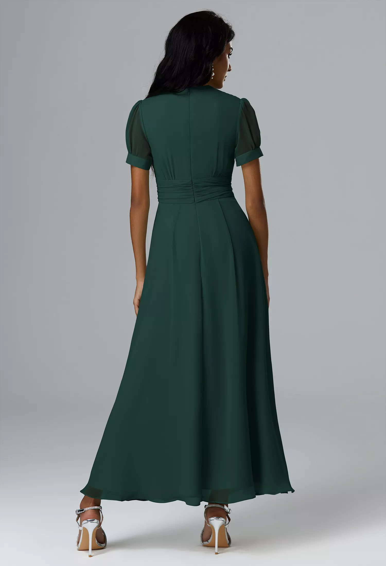 emerald green bridesmaid dresses nz Emerald Green Silk Satin Cowl Neck Spaghetti Straps Button Slit Bridesmaid Dresses Change Color From Swatches / 2X / N20 main image 0