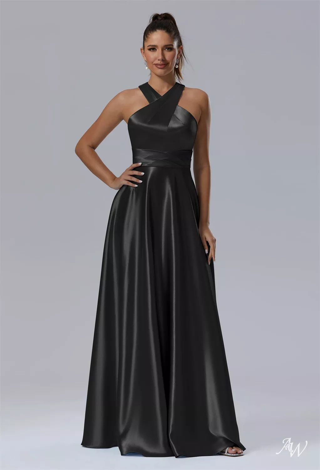 black bridesmaid dress nz AW Kimberley Crystal Satin Metallic Dresses Condition:Worn Box it’s a timeless option msrosierfeed A Line Purple Tiered